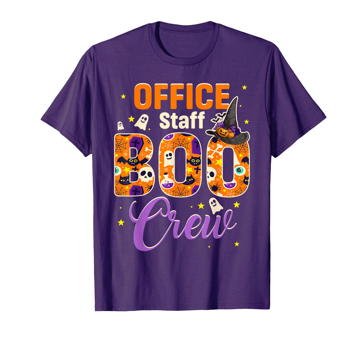 Office Staff Boo Crew Funny Halloween Matching Costume T-Shirt