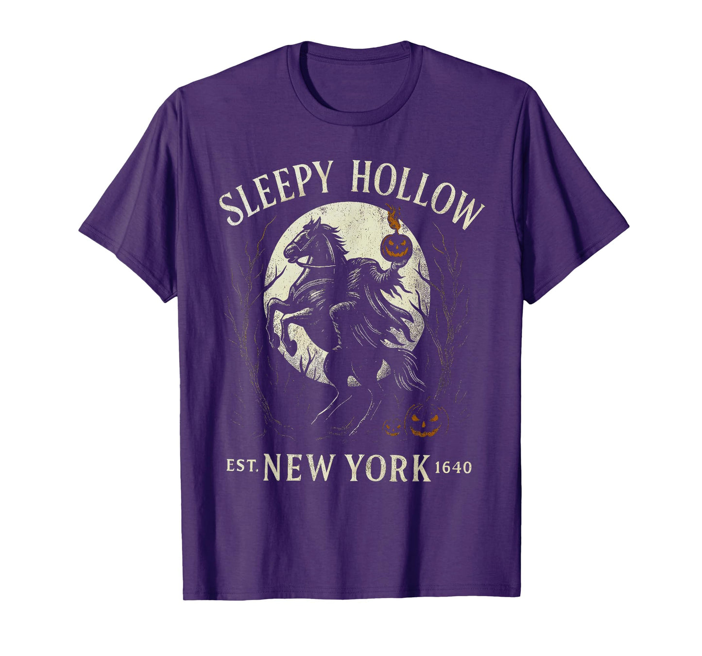 Gothic Sleepy Hollow Spooky Pumpkin Bookish Halloween T-Shirt