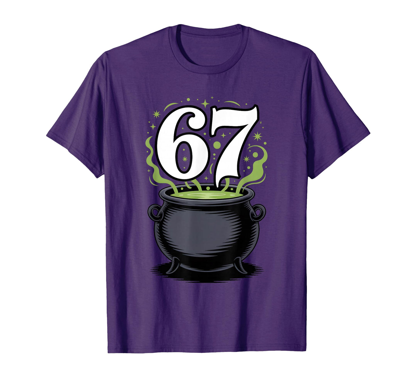 67 Meme Funny Halloween Six Seven Witch 6 7 T-Shirt