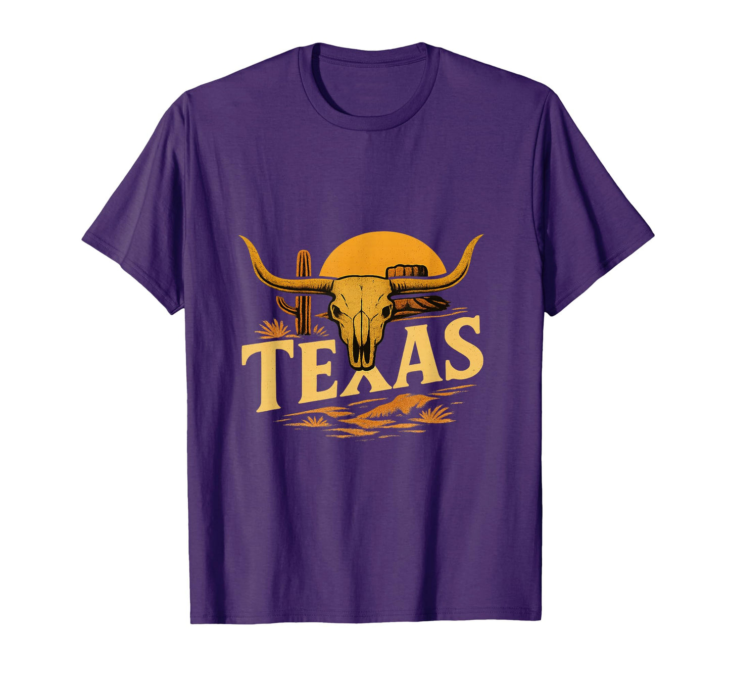 Vintage Texas Orange Men Texas Women Retro Classic T-Shirt