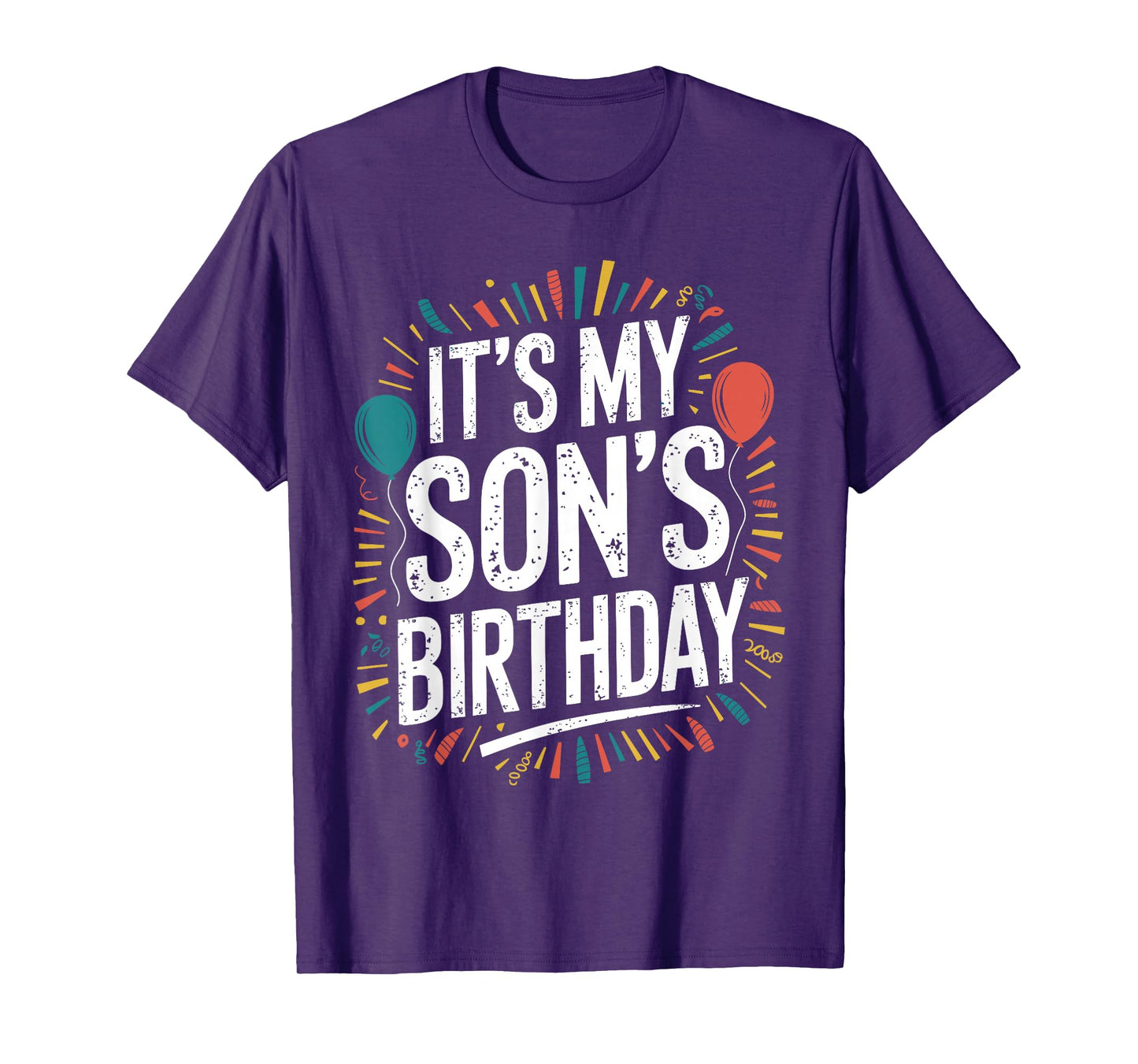 Distressed It's My Son's Birthday Vintage Men Women Kids T-Shirt