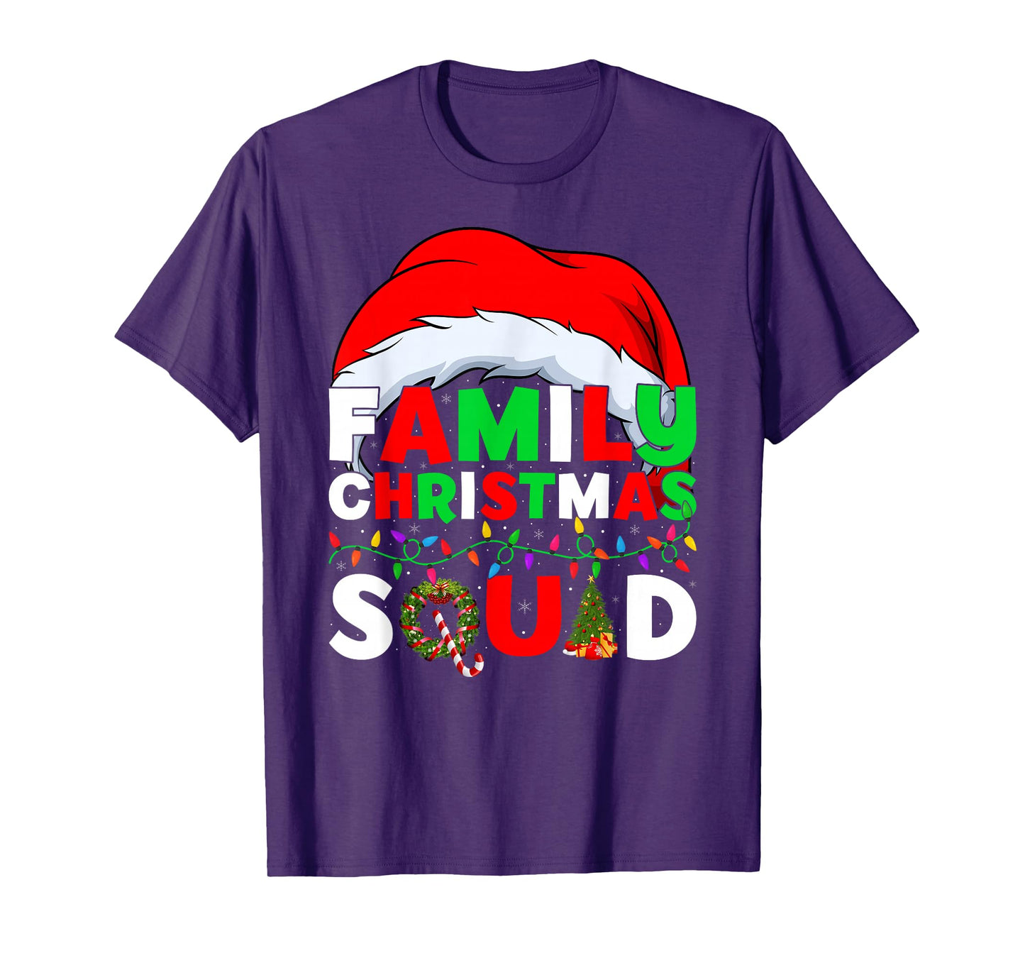 Santa Xmas Pajamas Matching Family Christmas Squad Holiday T-Shirt