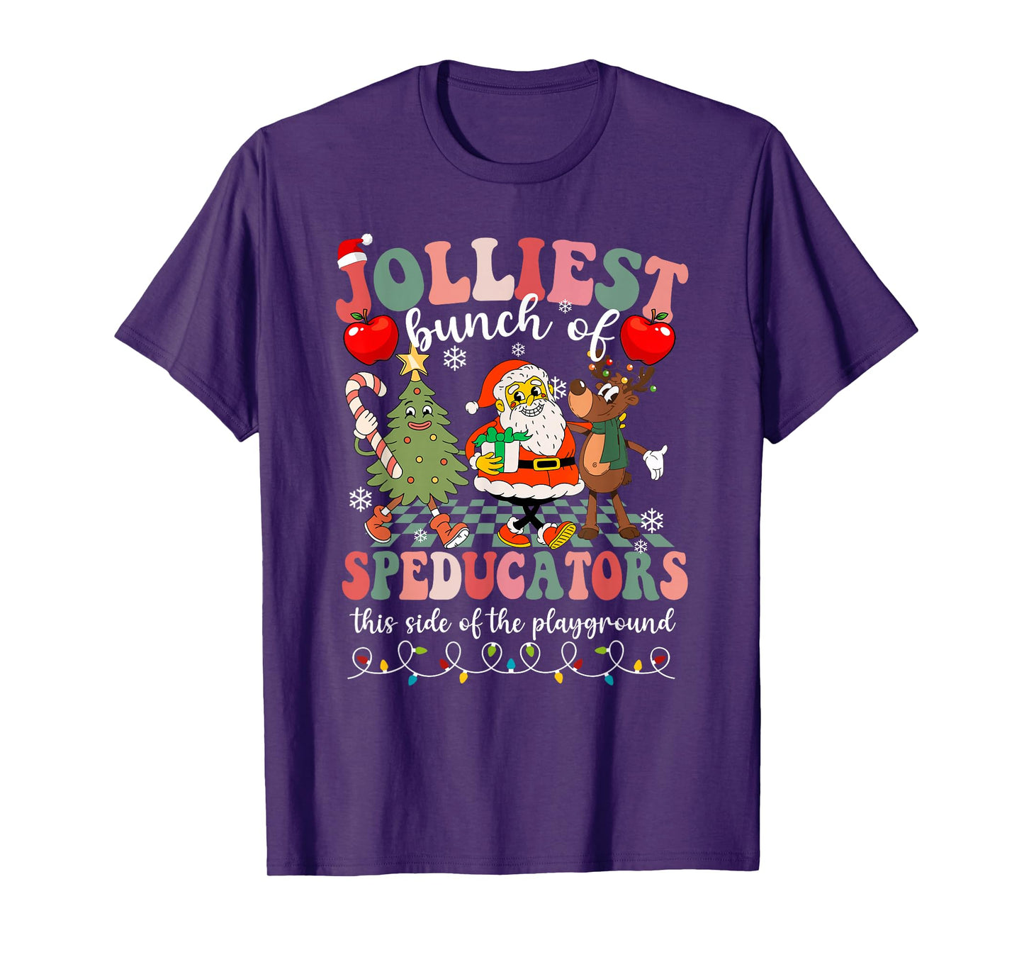 Funny Christmas Jolliest Bunch of Special Education Teachers T-Shirt