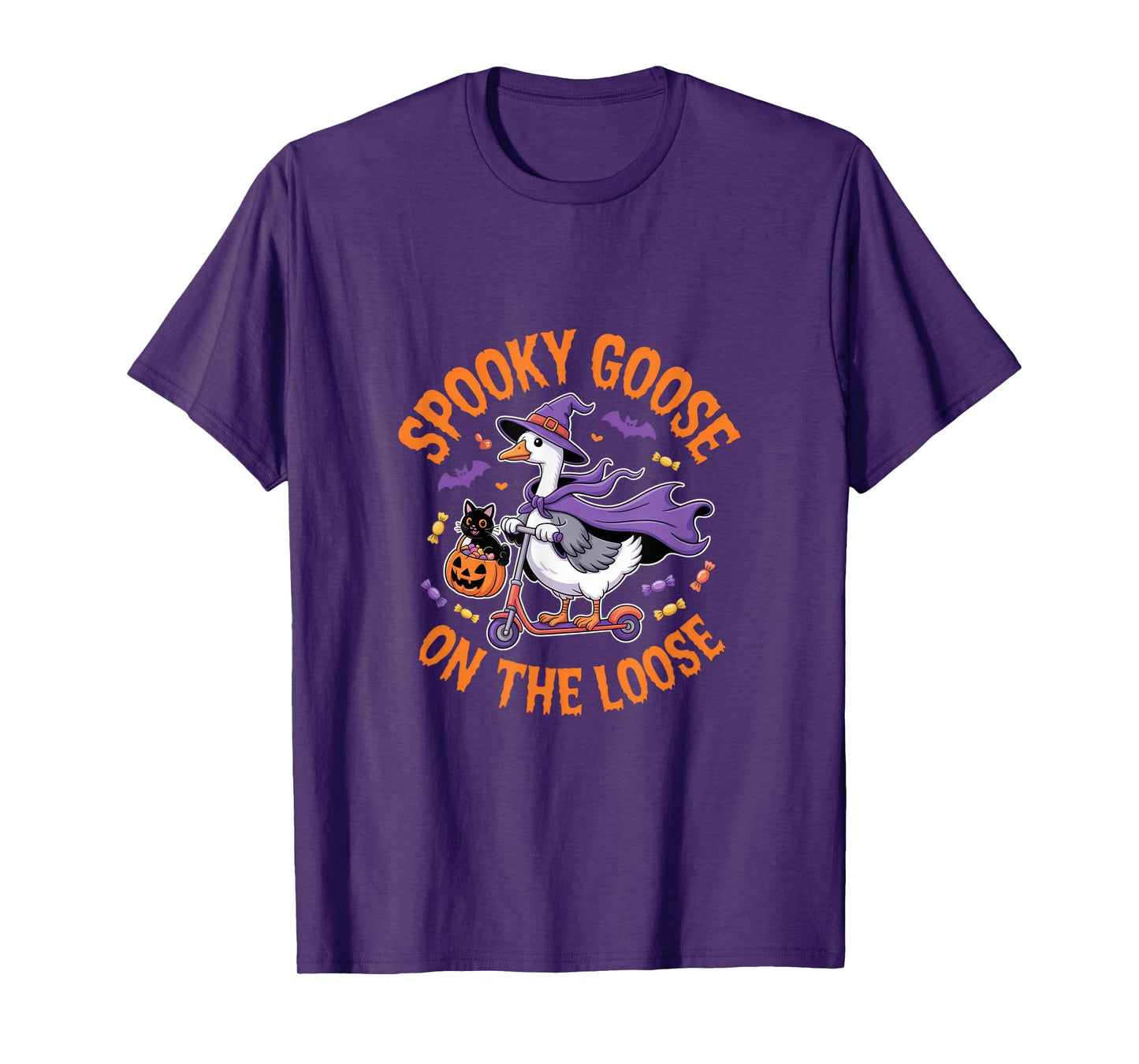 Spooky Goose on The Loose + Halloween Fun + Animal Lovers T-Shirt