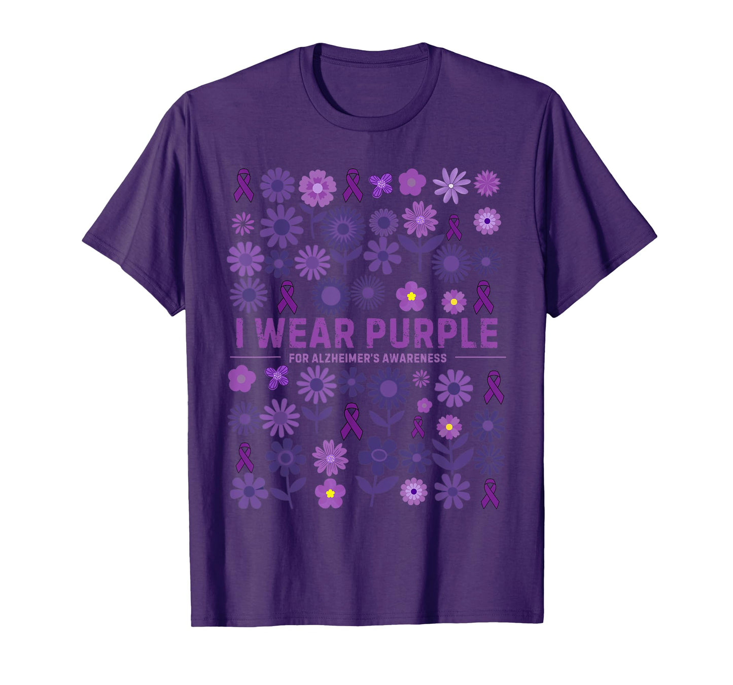 I Wear Purple for Alzheimer's Awareness T-Shirt