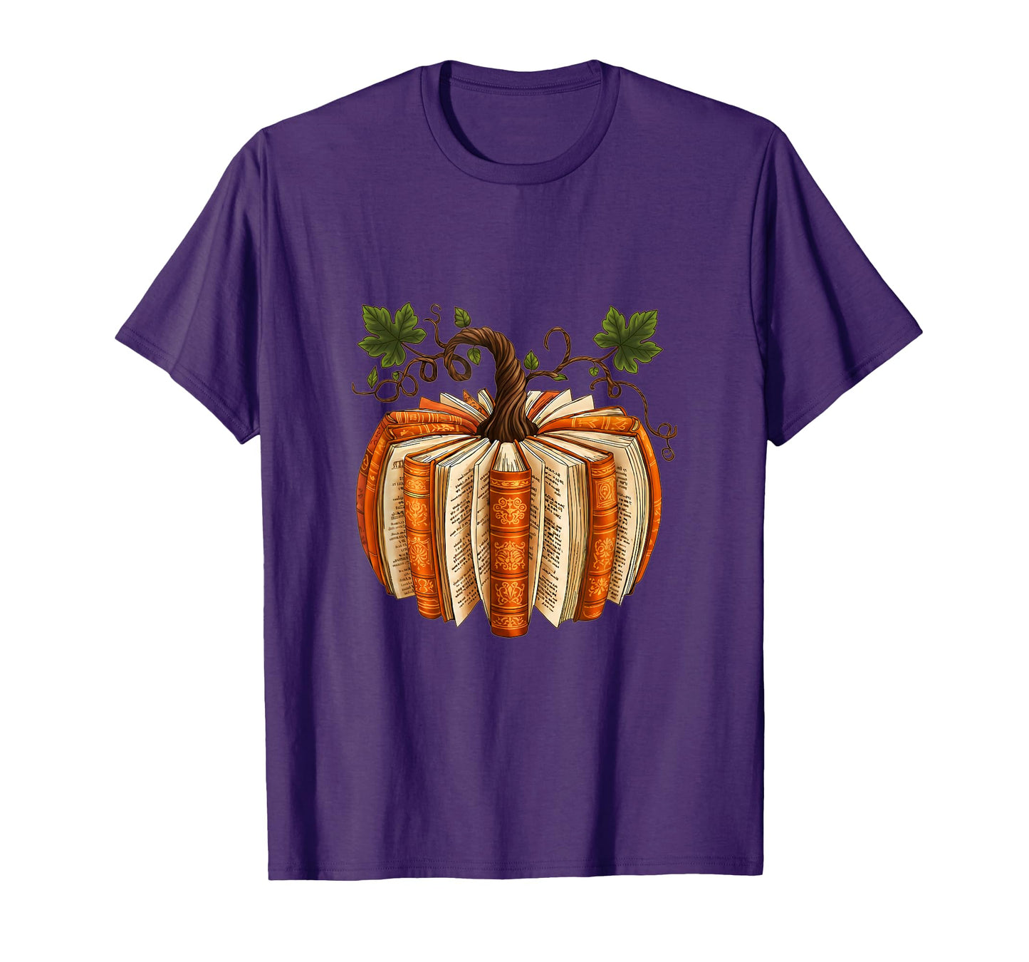 Vintage Pumpkin Books Fall Reading Teacher T-Shirt