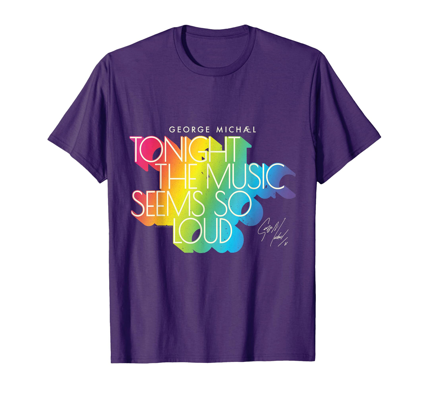 George Michael Tonight the Music Retro Rainbow (Light) T-Shirt