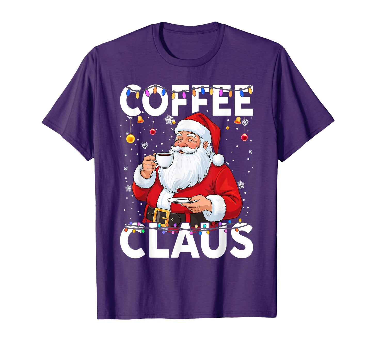 Coffee Santa Claus Christmas Matching Costume T-Shirt