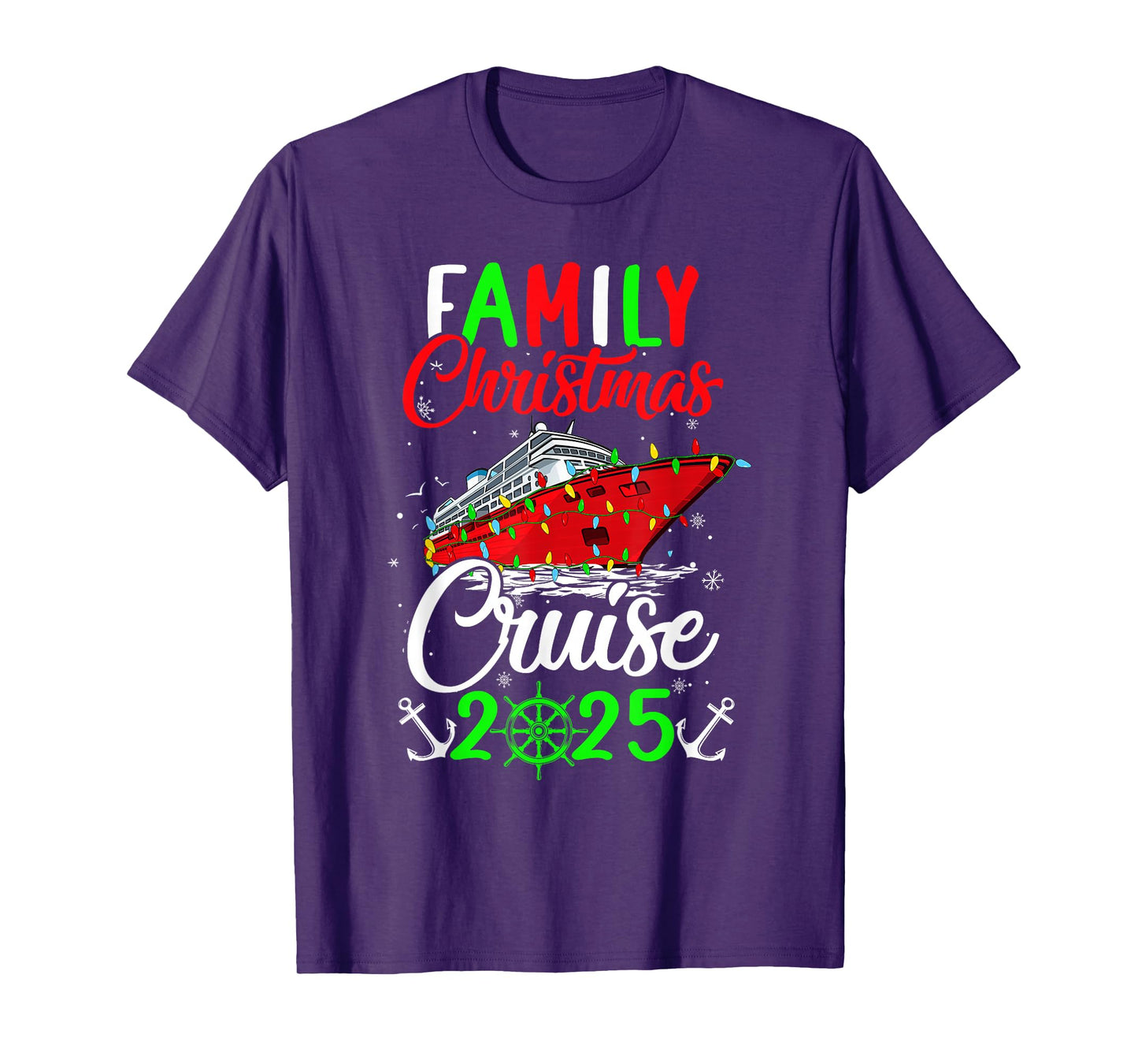 Family Christmas Cruise 2025 Squad Xmas Funny Cruising Lover T-Shirt