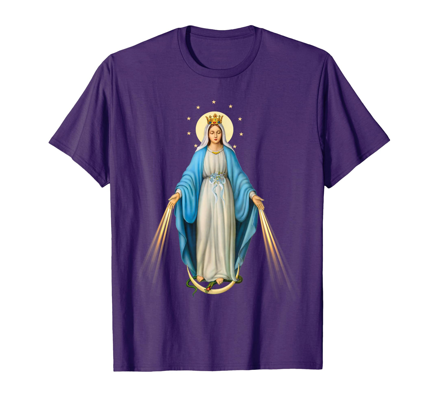 Holy Mother Mary Mother of Jesus Vintage Catholic Art Women T-Shirt