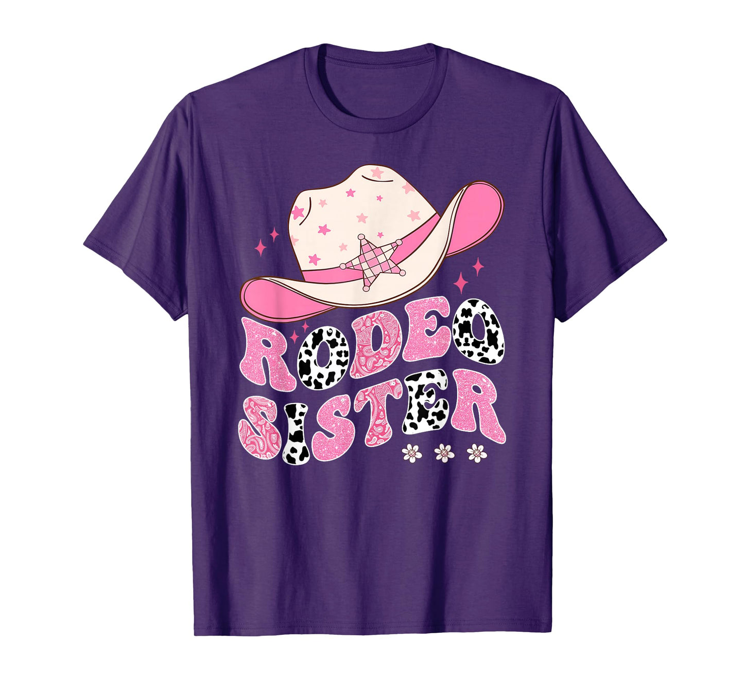 Rodeo Sister Pink CowGirl 1St Birthday Family Matching T-Shirt