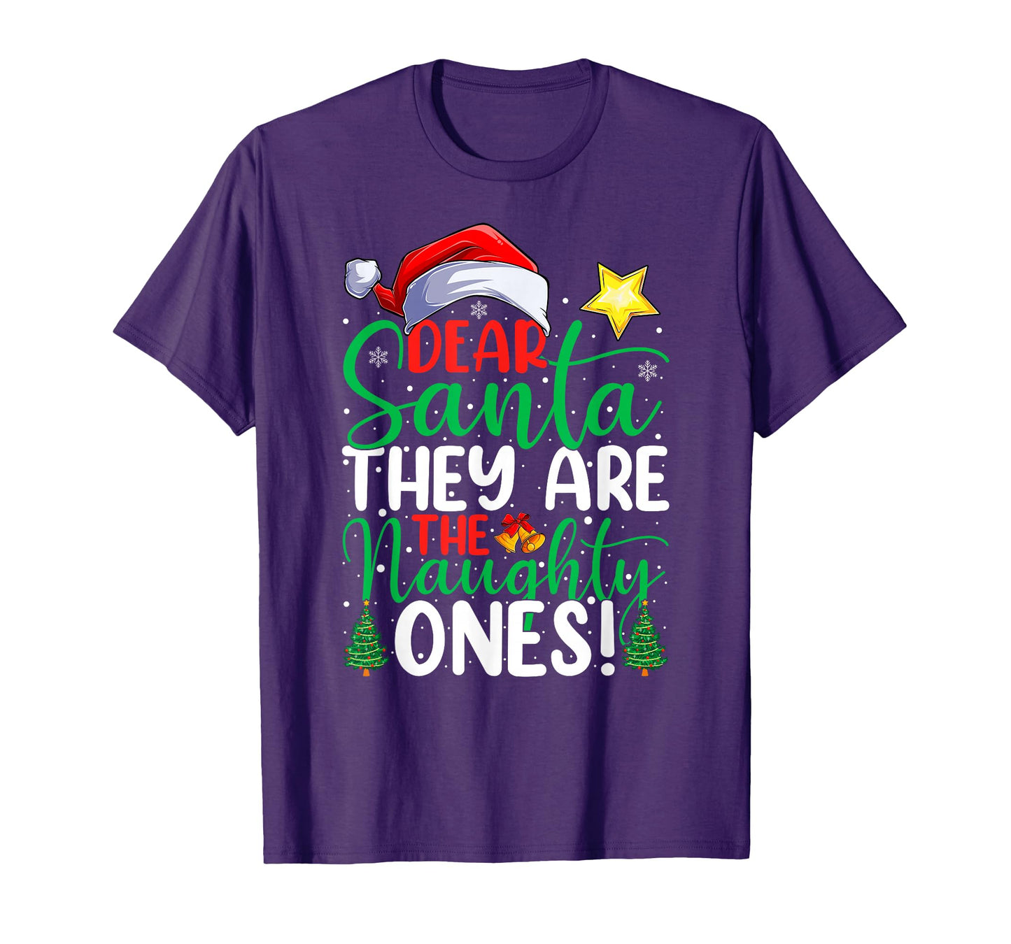 Dear Santa They are The Naughty Ones Funny Christmas Pajamas T-Shirt