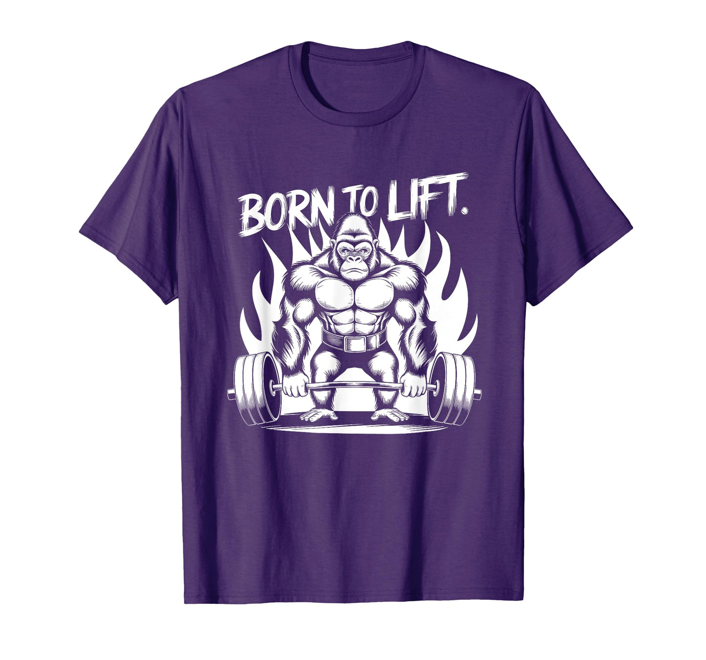 Born to Lift - Gym Art Gorilla Lifting Weights Design T-Shirt