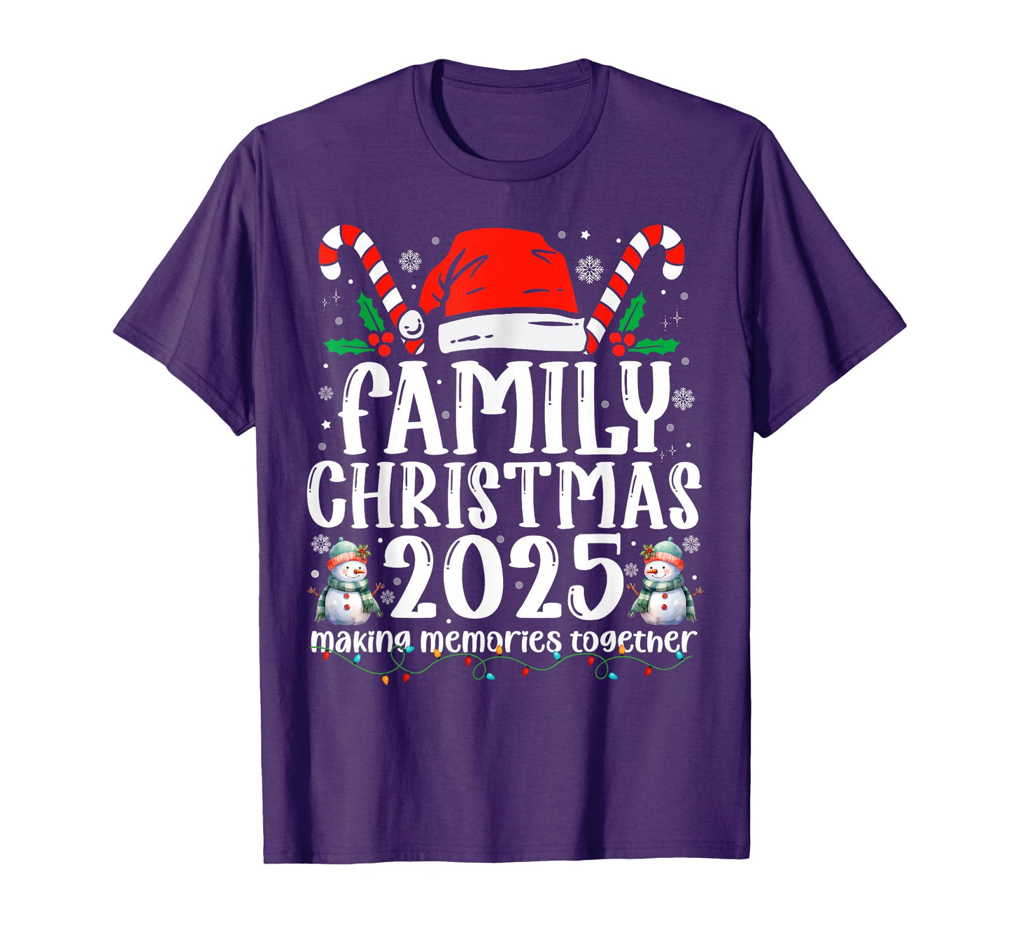 Family Christmas 2025 Santa Hat Squad Matching Group Xmas T-Shirt