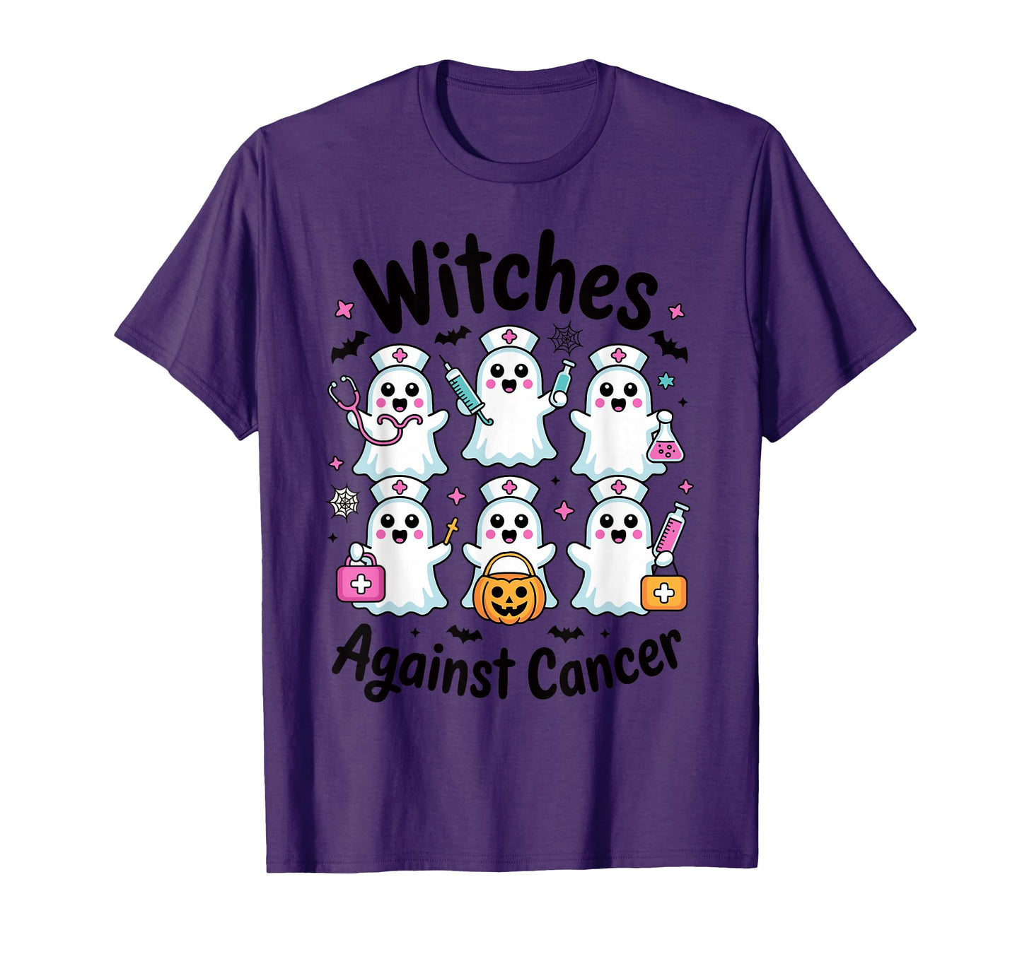 Witches Against Cancer Halloween Awareness October T-Shirt
