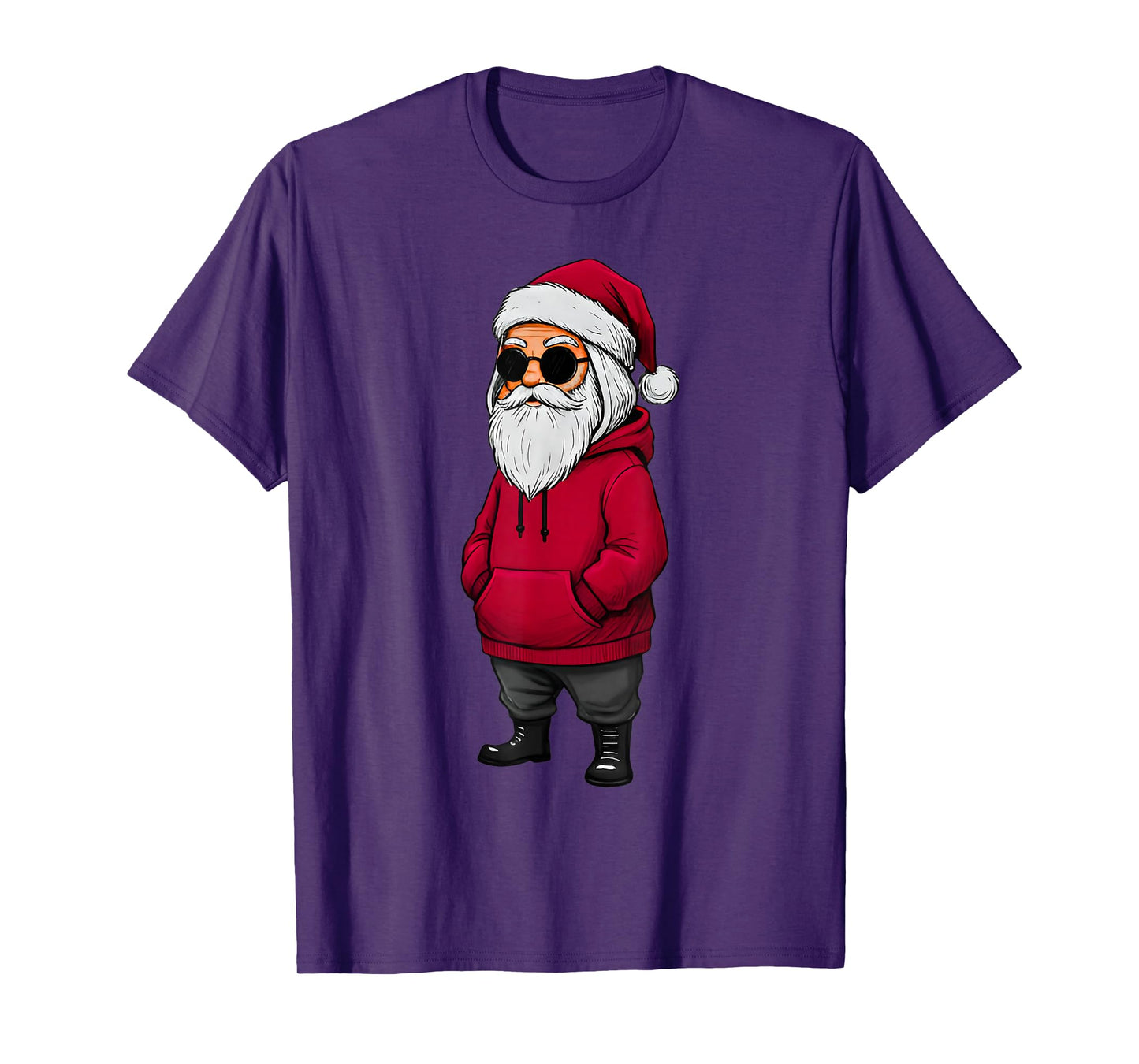 Santa Face with Sunglasses Christmas for Boys Men Kids T-Shirt