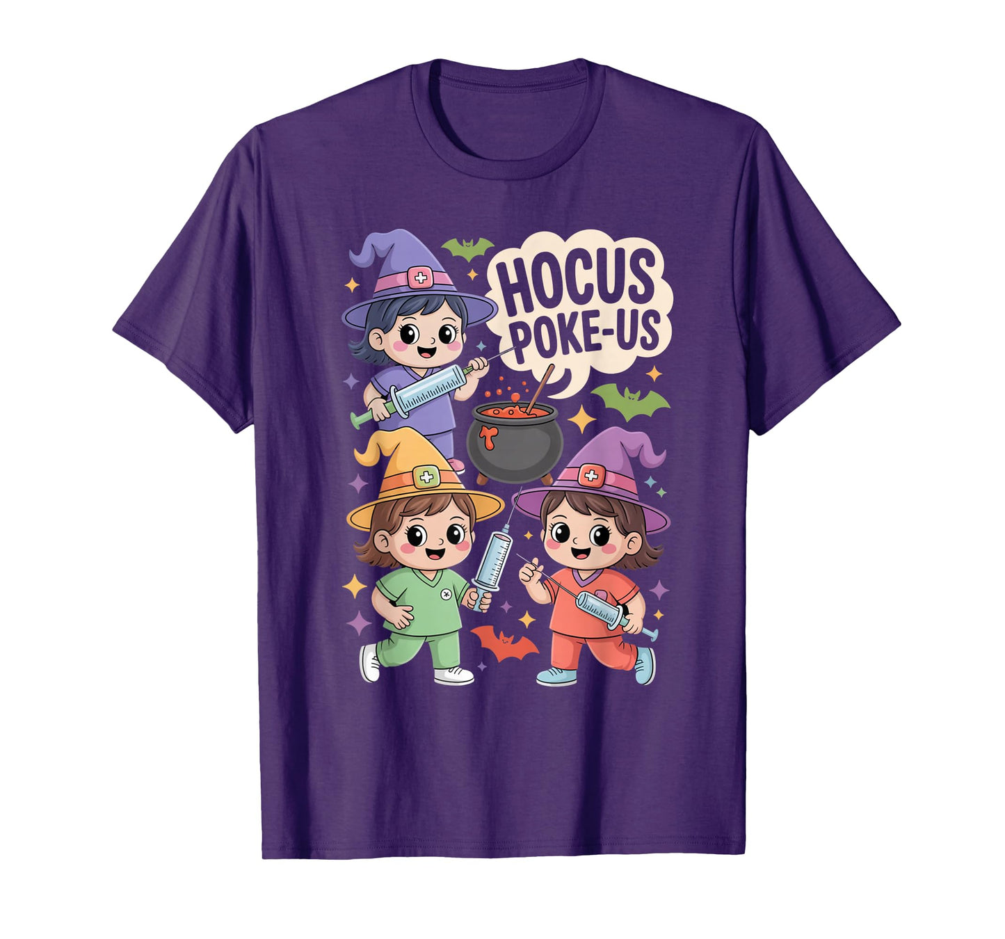Hocus Poke-Us Nurse Witch Halloween Costume Humor T-Shirt