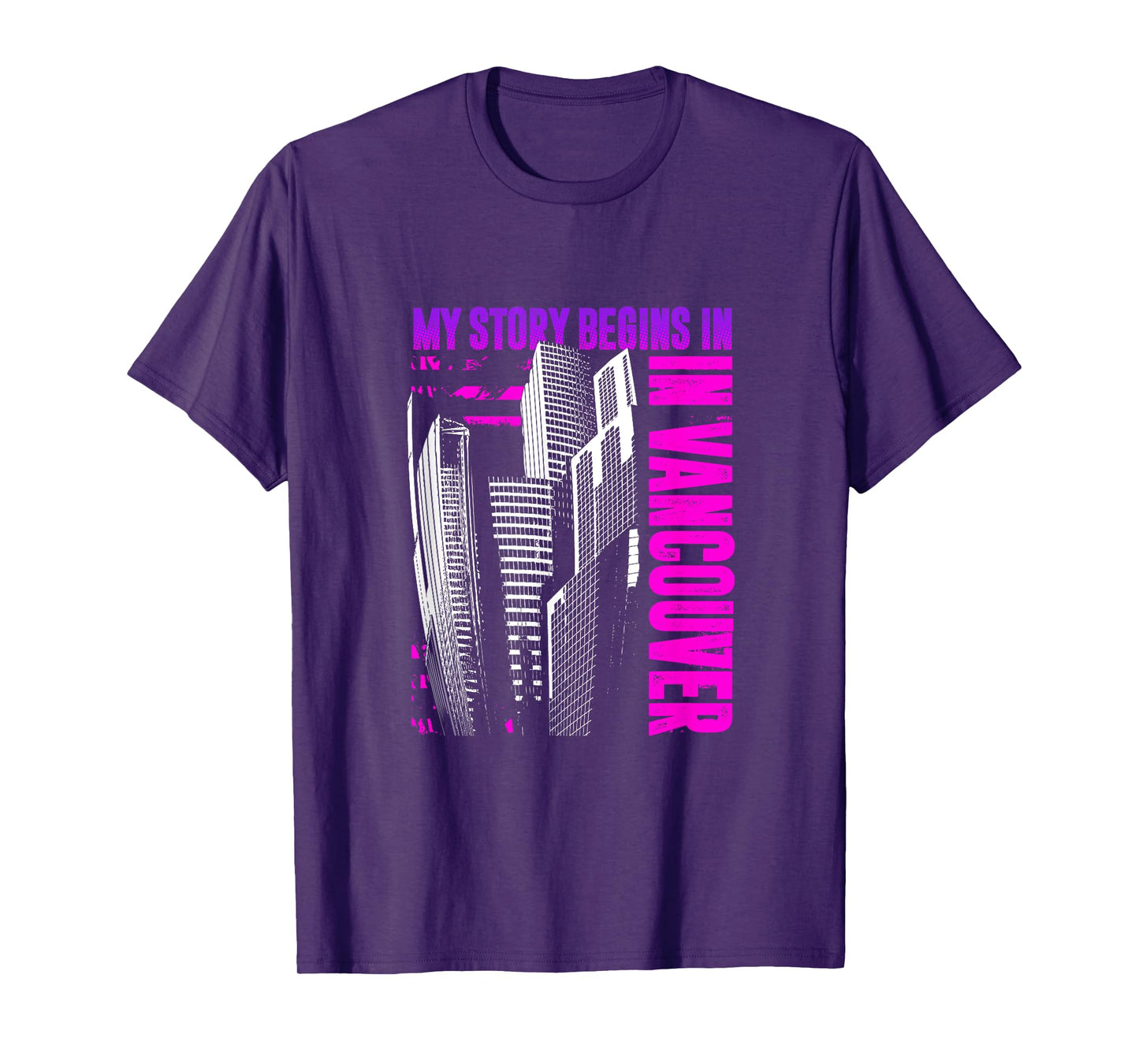 Vancouver Skyline T-shirt for Men, Women, Boys, & Girls T-Shirt