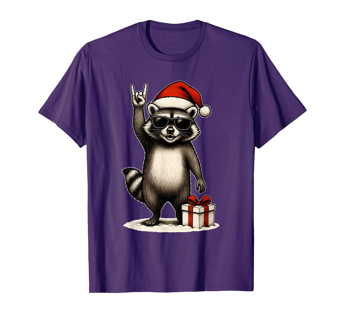 Christmas Funny Raccoon T-Shirt