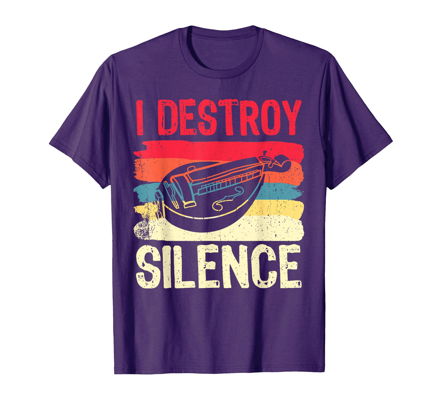 Funny Hurdy gurdy Shirt I Destroy Silence Musician Player T-Shirt