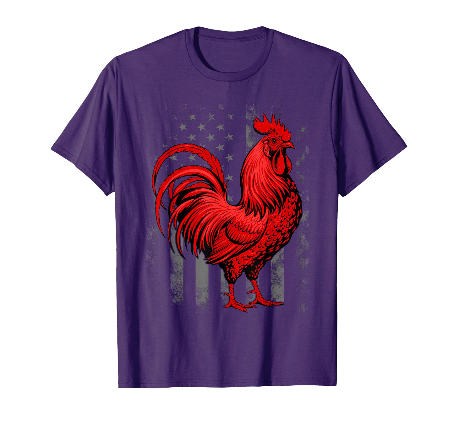 Men's Red Rooster Cocky Vintage Rooster T-Shirt
