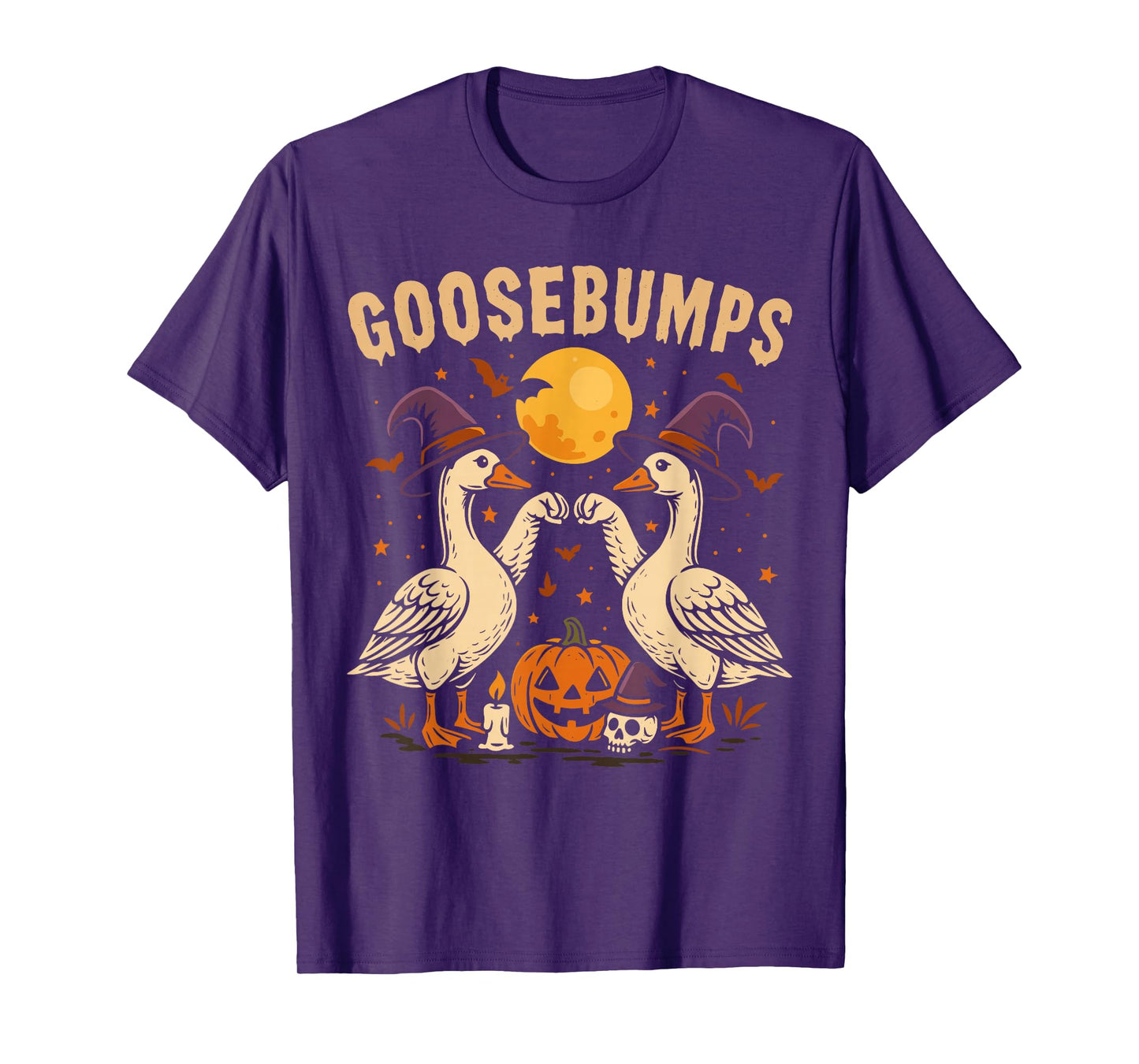 Cute Spooky Goose Shirt, Funny Halloween Goose Bumps T-Shirt