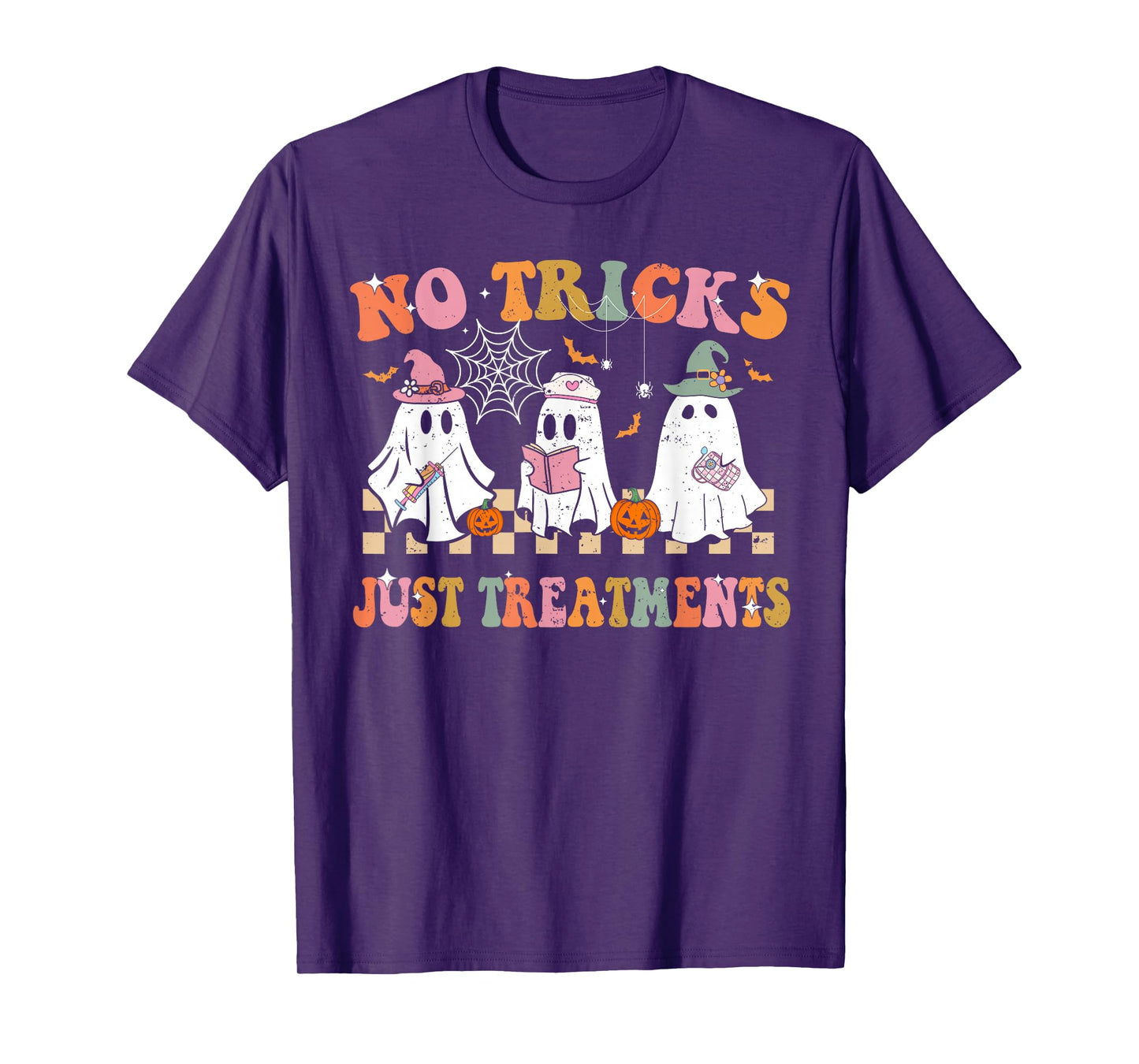 Funny Nurse Ghost for Scrub Life & Nursing Halloween Lovers T-Shirt