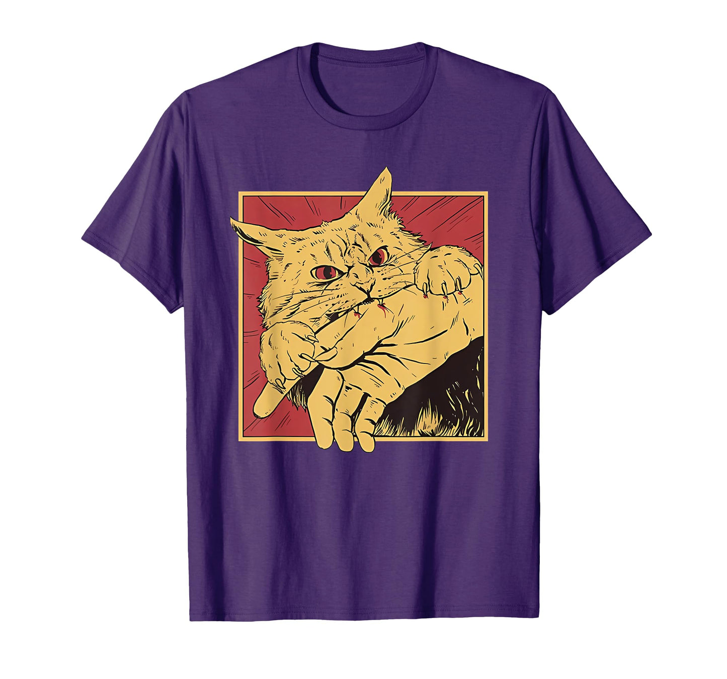 cat bite anime T-Shirt for Men Women