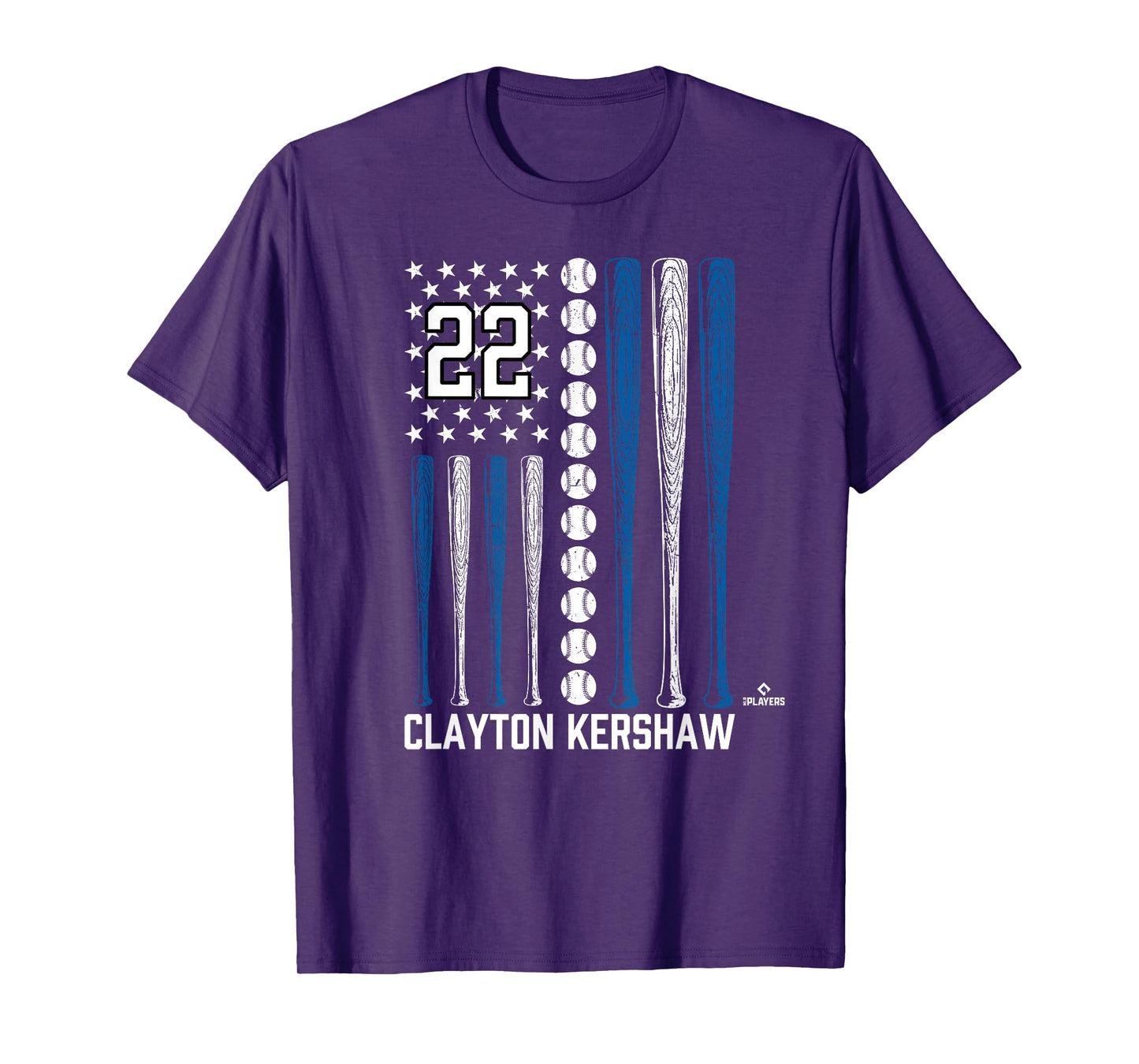 Baseball American Flag Clayton Kershaw Los Angeles Baseball T-Shirt