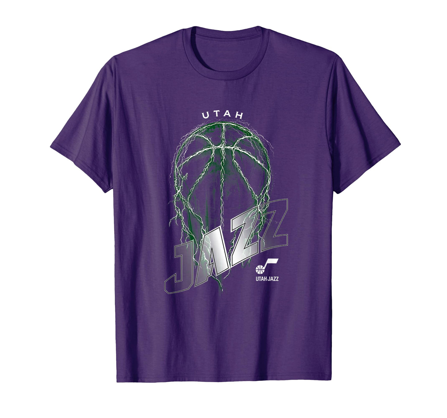 NBA Utah Jazz Lightning Bolt Basketball Logo T-Shirt