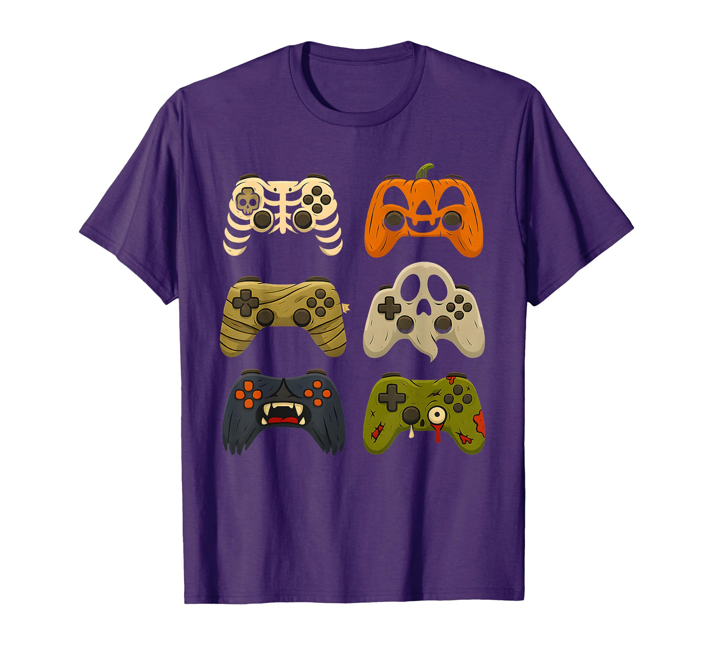 Halloween Skeleton Zombie Gaming Controllers Mummy Gifts Kid T-Shirt