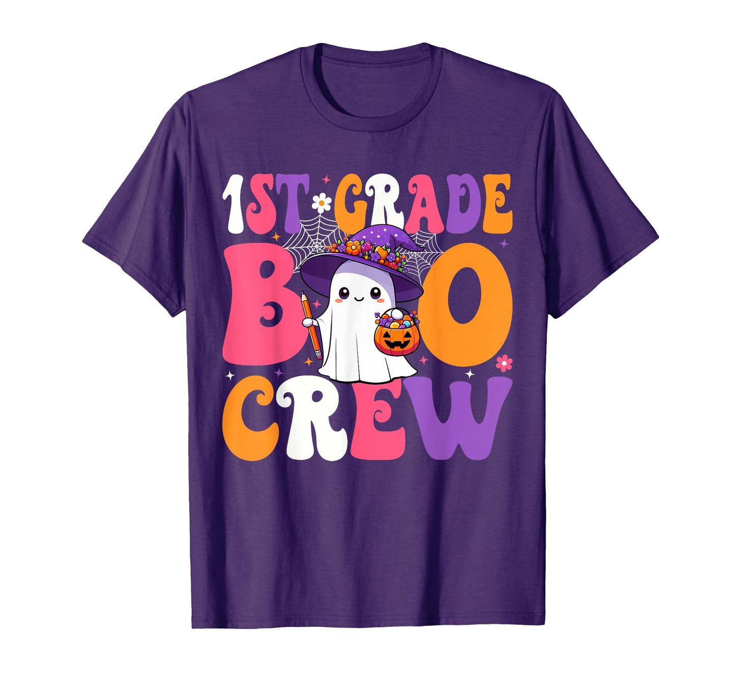 1st Grade Boo Crew Halloween First Grade Halloween Teacher T-Shirt