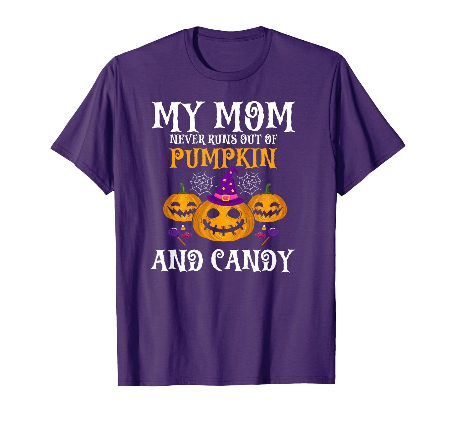Funny Halloween Mom Pumpkin Candy Humor Scene T-Shirt