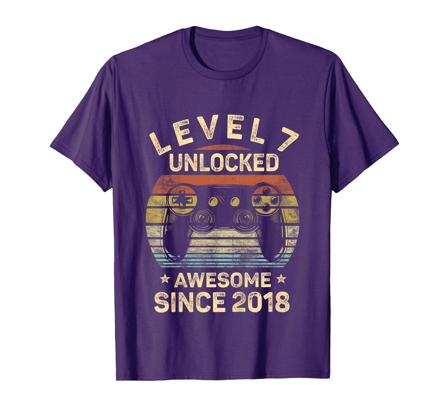 Kids Level 7 Unlocked 7th Birthday 7 Year Old Gifts Gamer Bday T-Shirt