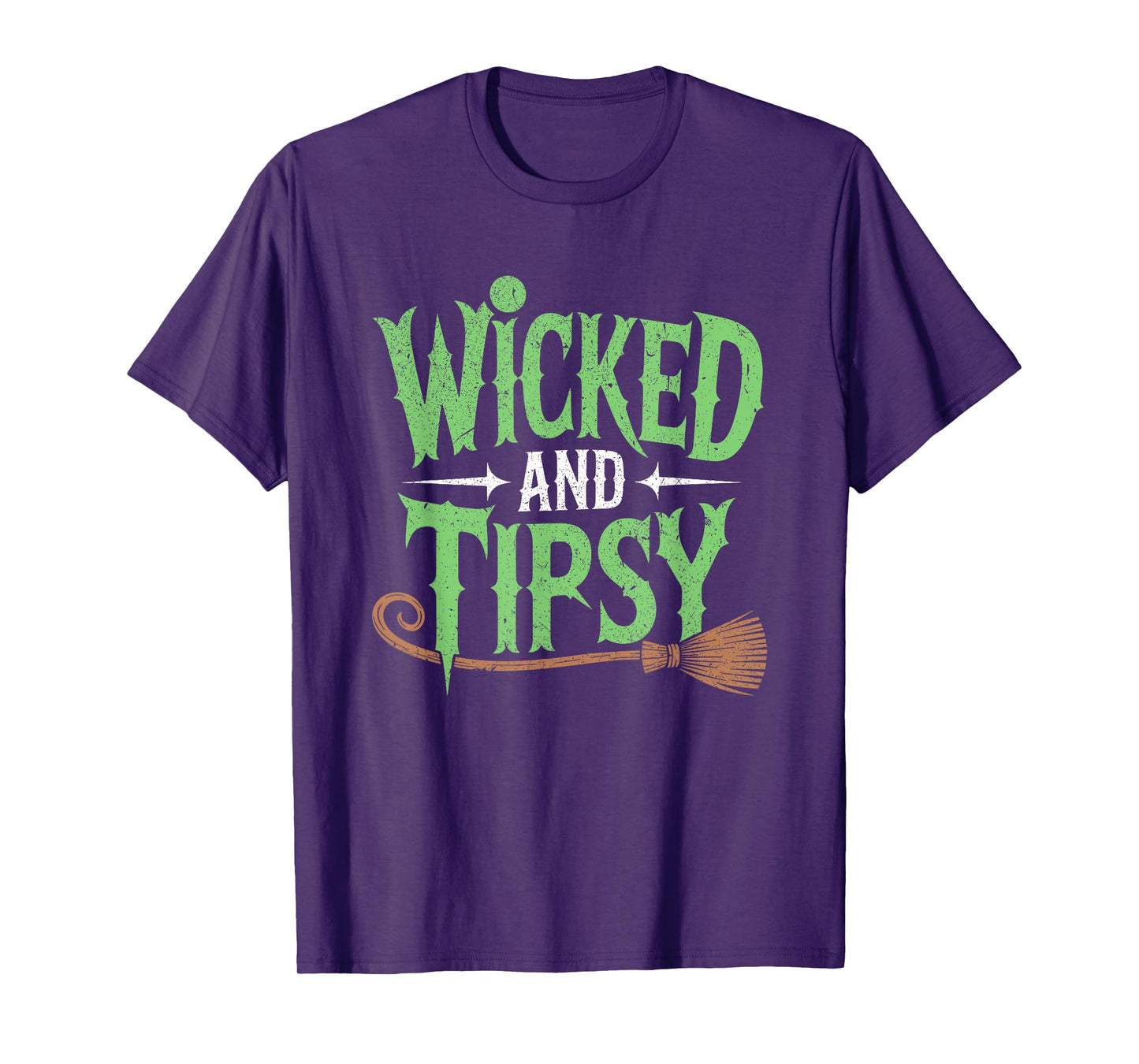 Wicked and Tipsy Halloween Witch Drinking Party T-Shirt