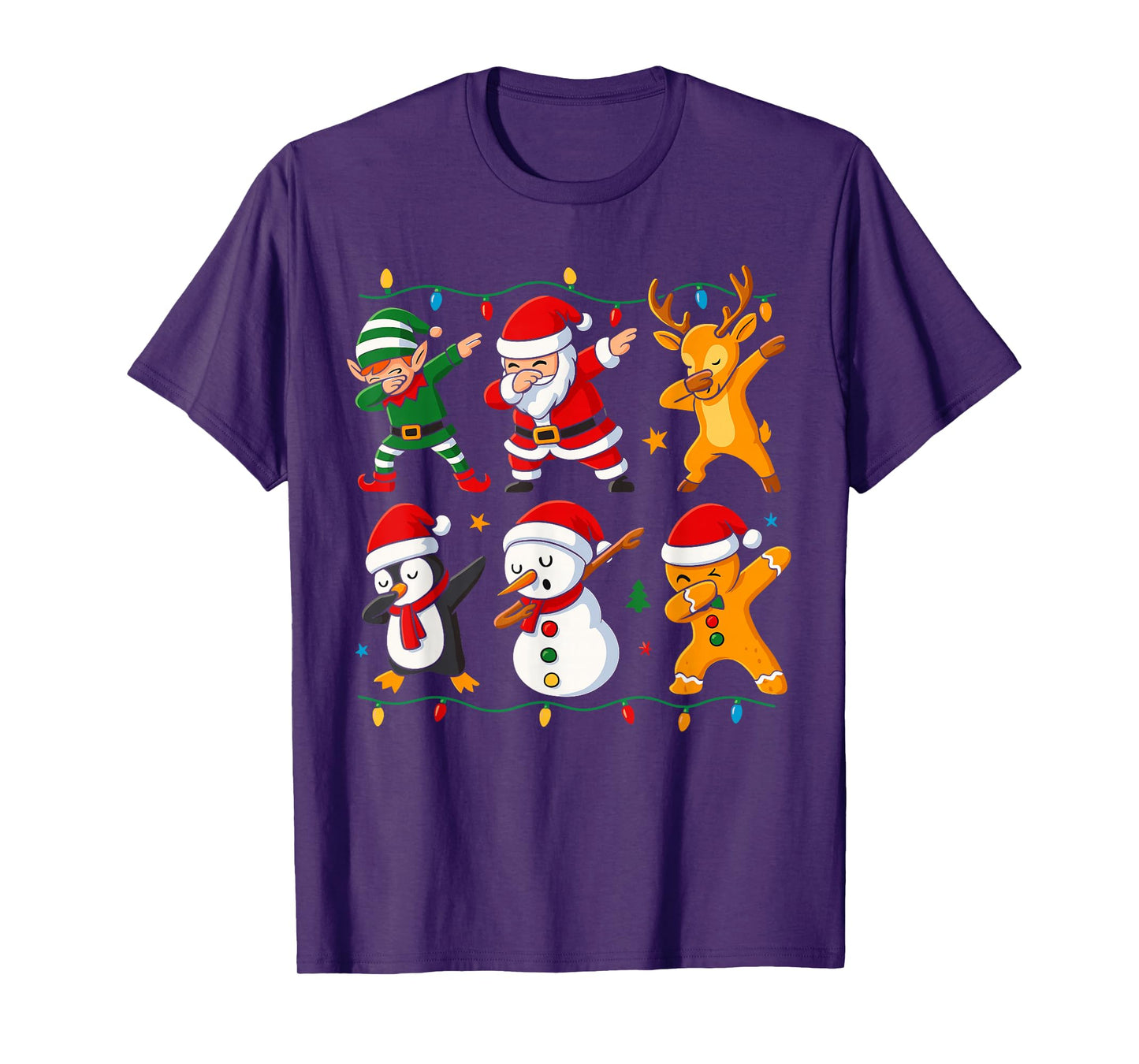 Dabbing Gingerbread Santa Elf Costume Kids, Christmas Squad T-Shirt