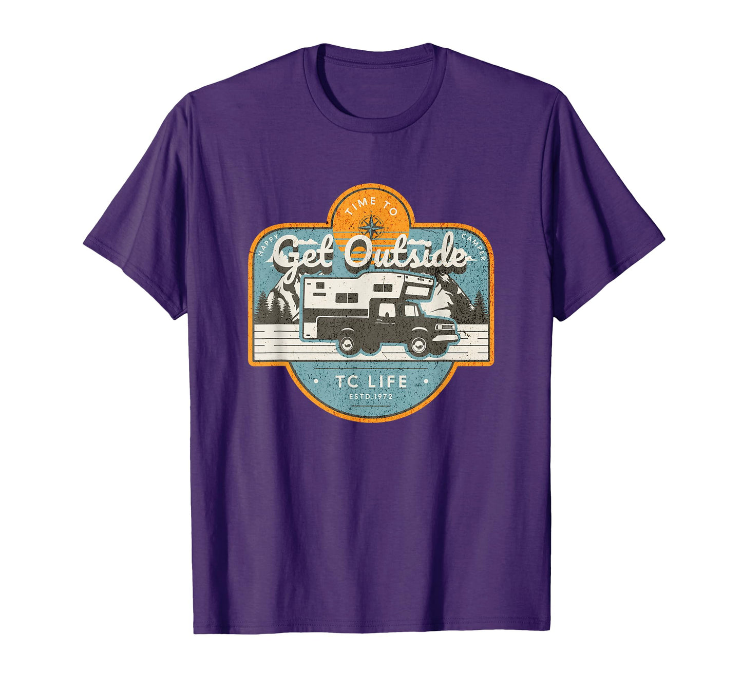Mountain Adventure Truck Bed Camper for Forest Off-Road Fun T-Shirt