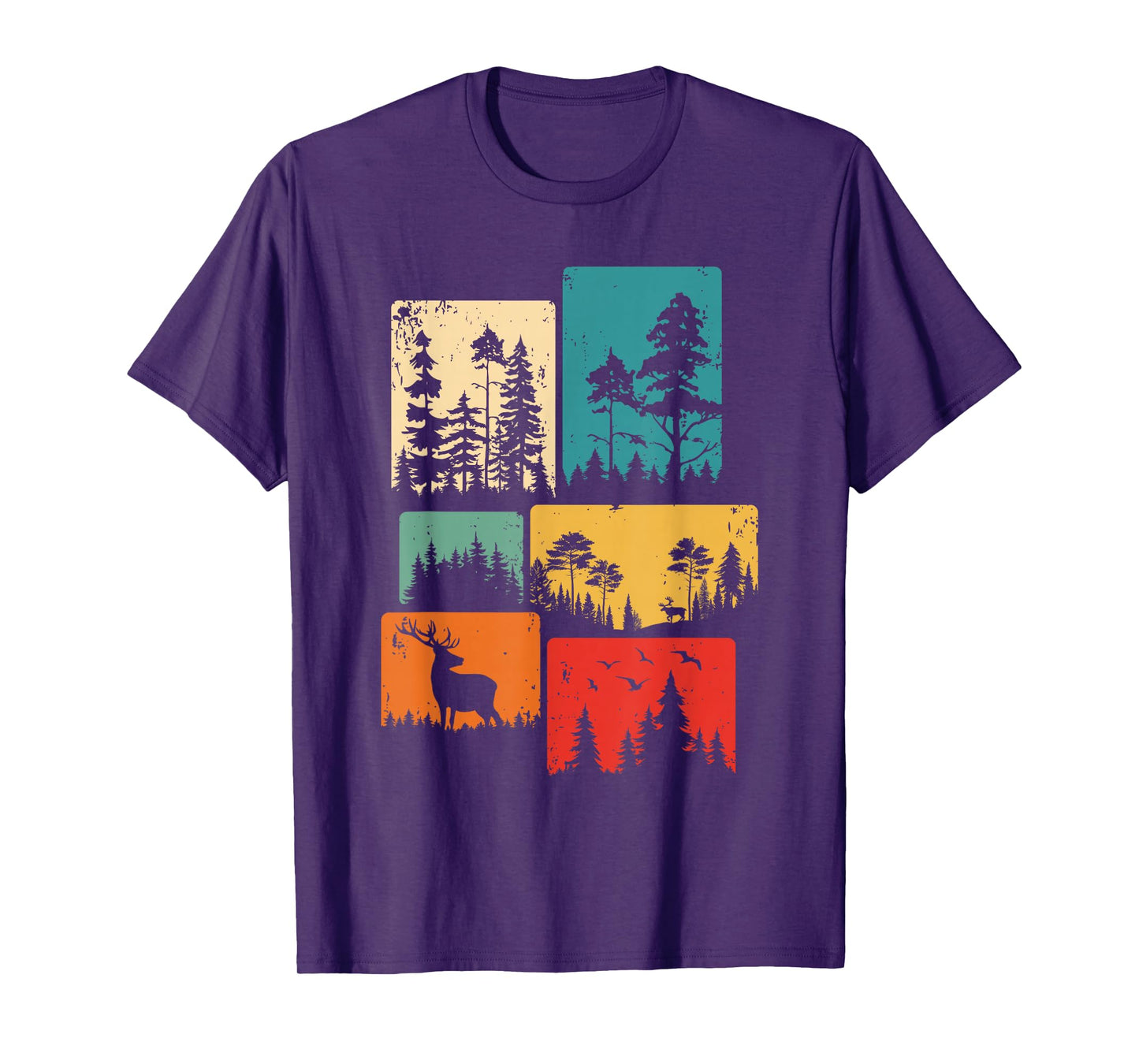 Trees Wildlife Nature Outdoor Vintage Forest T-Shirt