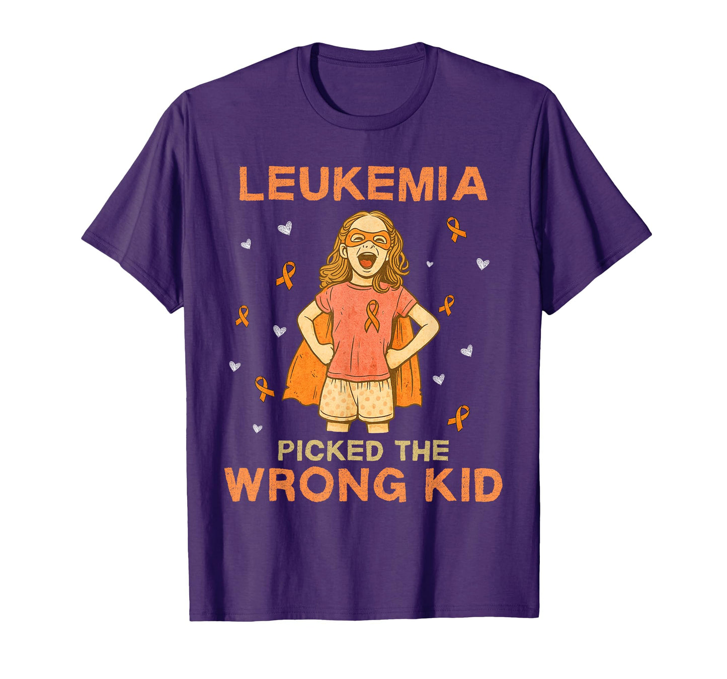 Leukemia Picked The Wrong Kid Survivor Leukemia Awareness T-Shirt