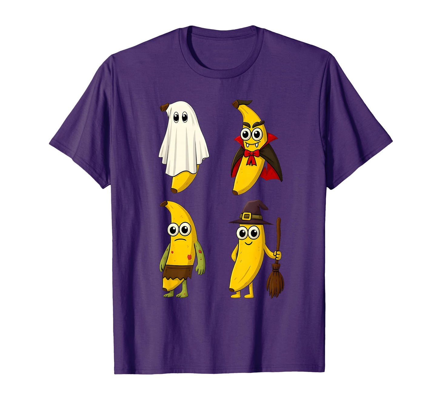 Funny Banana Ghost Witch Zombie Halloween Costume Boys Girls T-Shirt