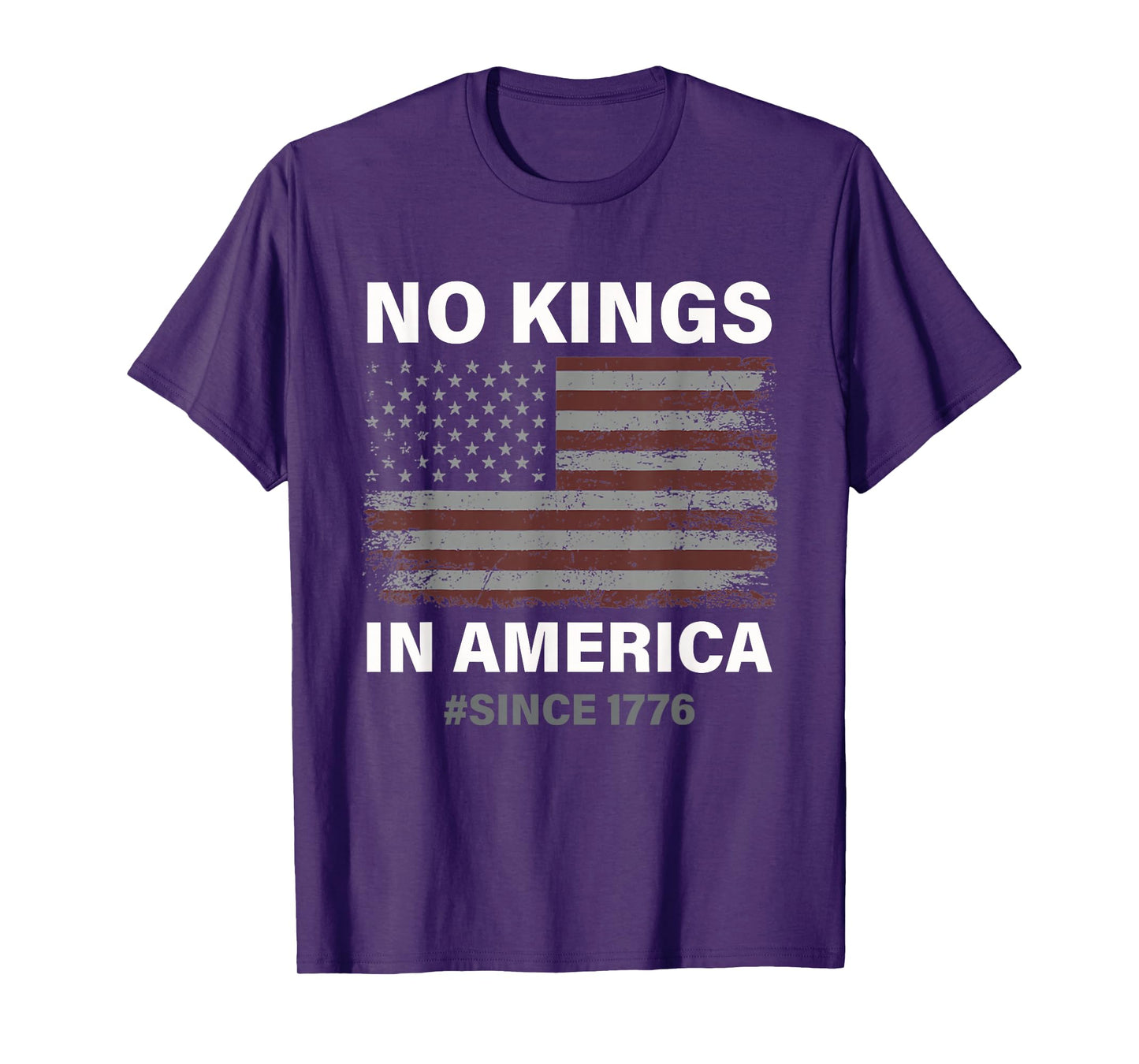 No Kings in America Since 1776 Vintage USA Flag No Kings T-Shirt