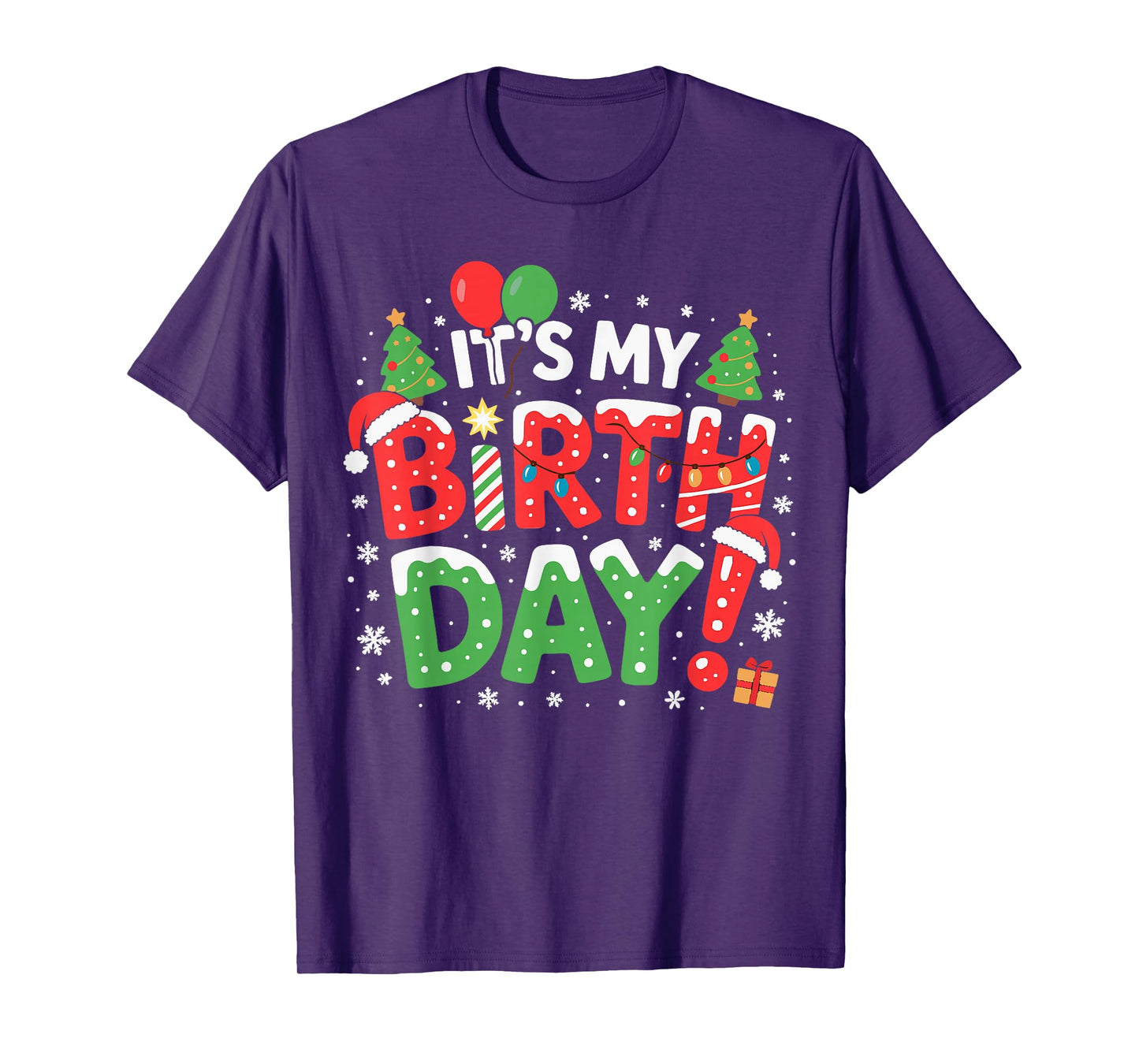 It's My Birthday Christmas Funny Bday Xmas Kids Boys Girls T-Shirt