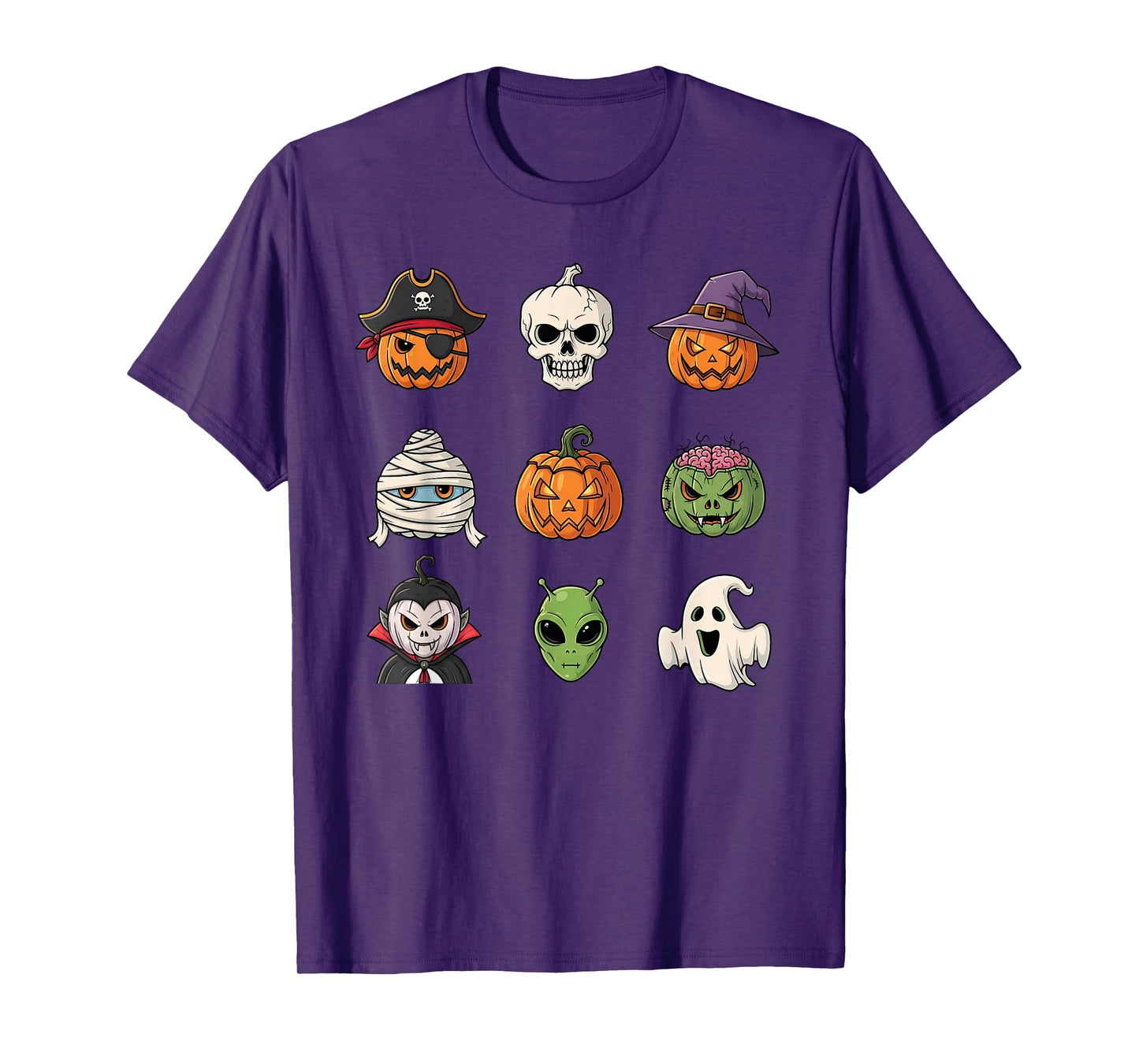 Funny Famous Halloween Characters Pumpkin Costume T-Shirt