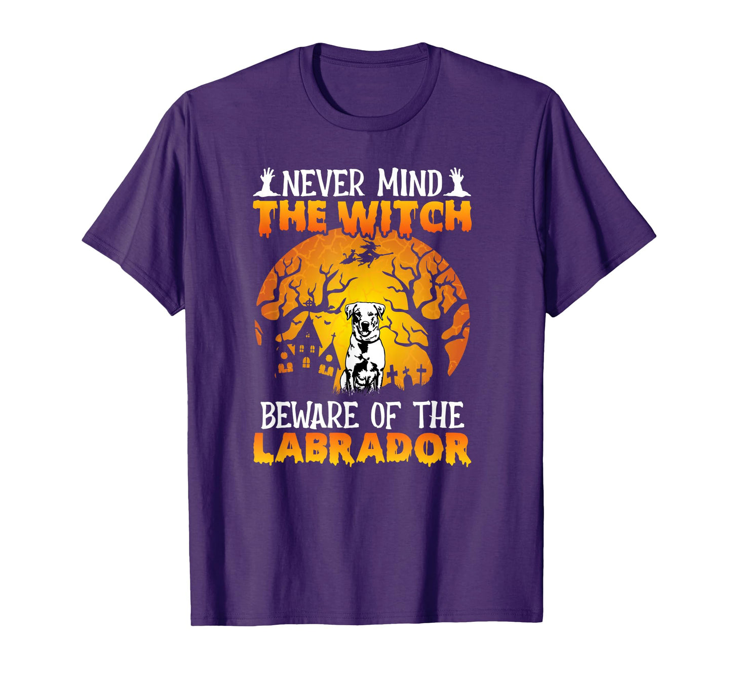 Happy Halloween Vibes Decor Beware of The Labrador T-Shirt