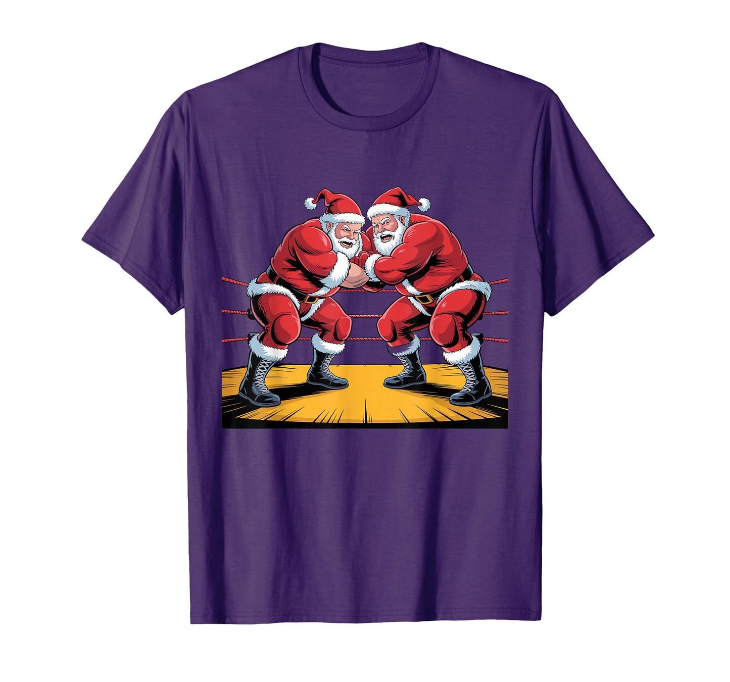Santa Wrestling Lover Funny Wrestler Xmas Christmas Pajama T-Shirt