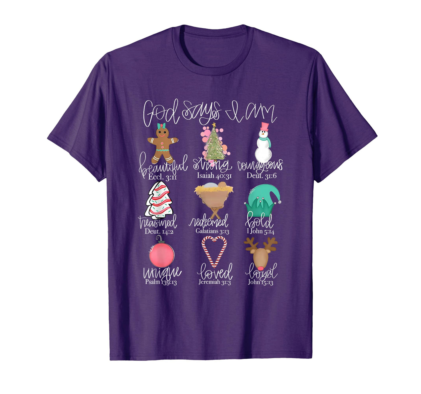 God Says I Am... Merry Christmas Jesus Christian Santa Squad T-Shirt
