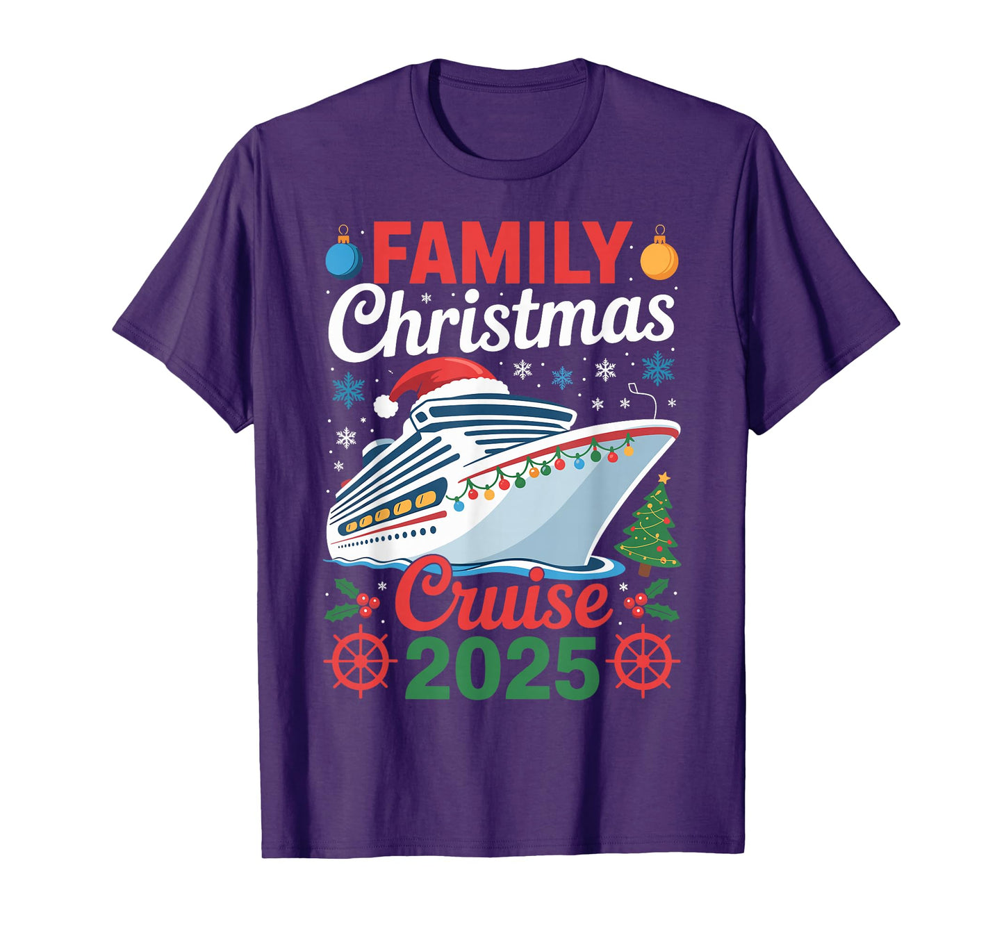Family Christmas Cruise 2025 Holiday Vacations for Men Women T-Shirt