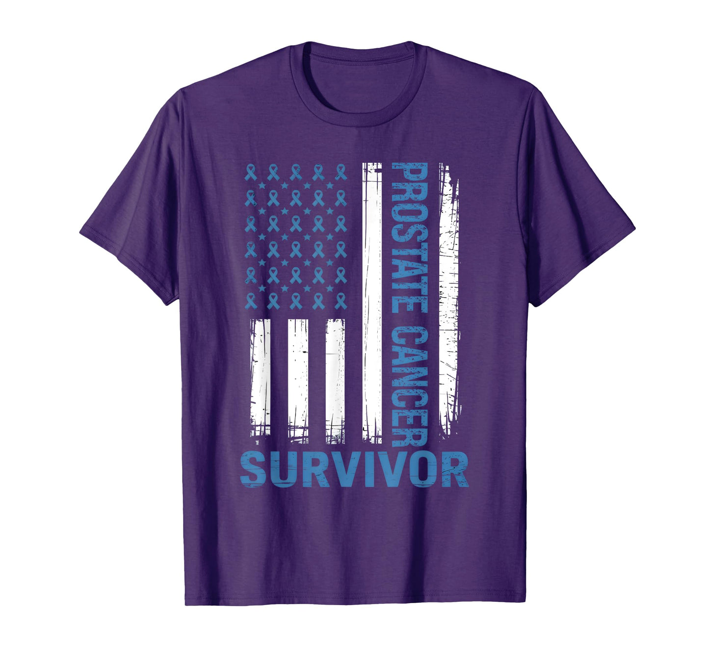 Prostate Cancer Survivor Vintage Flag Ribbon T-Shirt