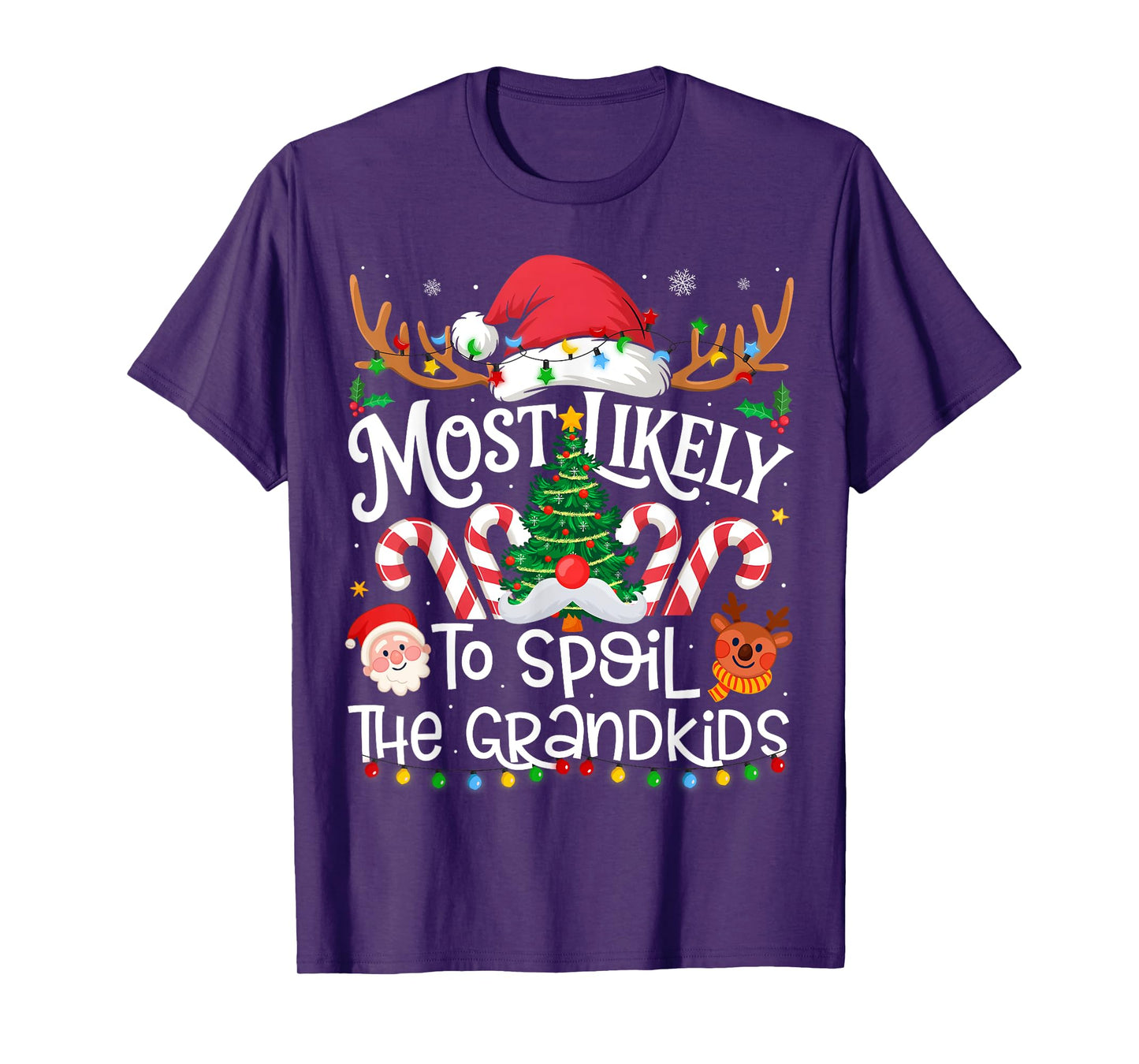 Most Likely to Spoil The Grandkids Family Matching Christmas T-Shirt