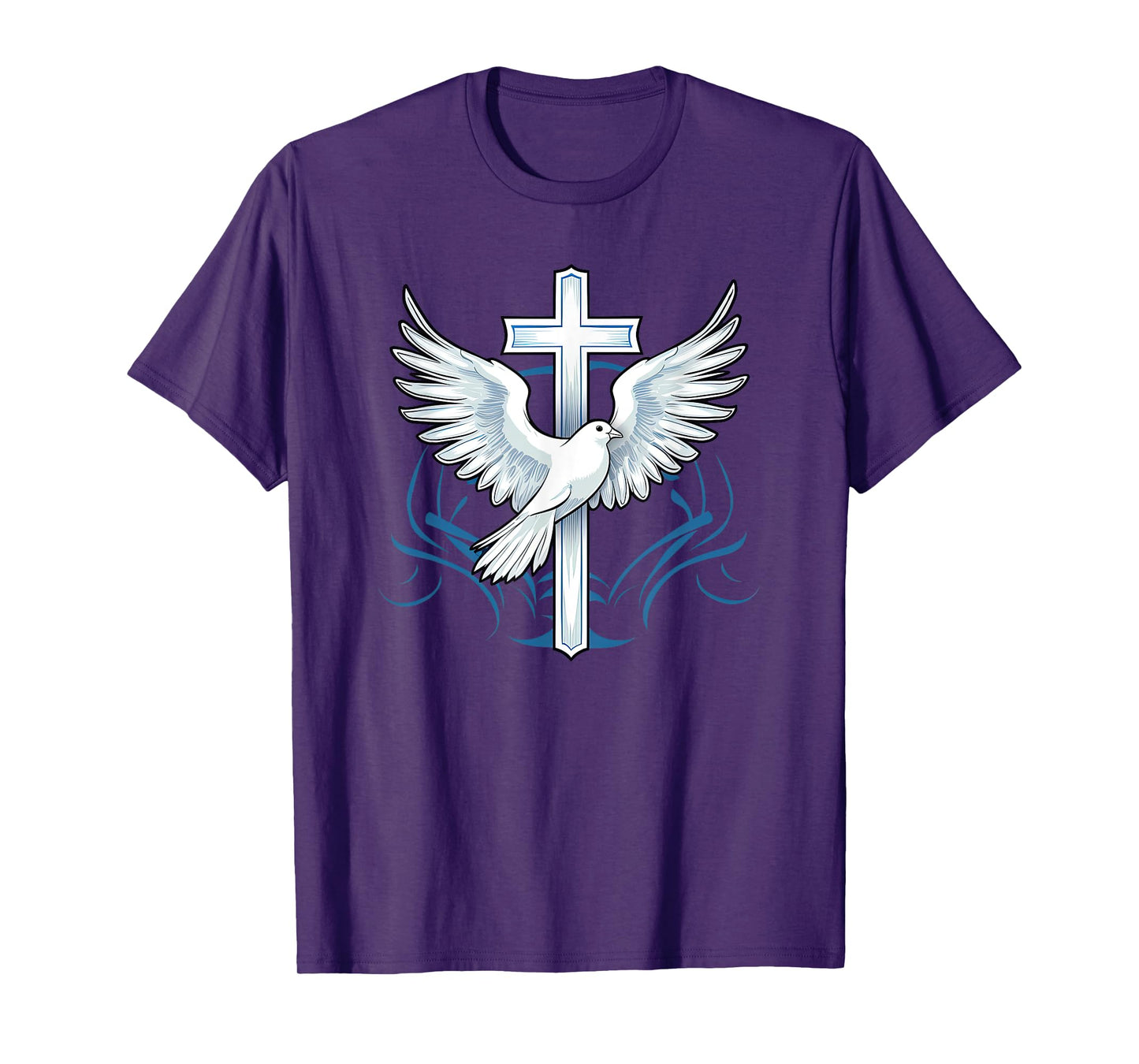 Holy Spirit Dove Praise Jesus Baptism of Jesus Cross T-Shirt
